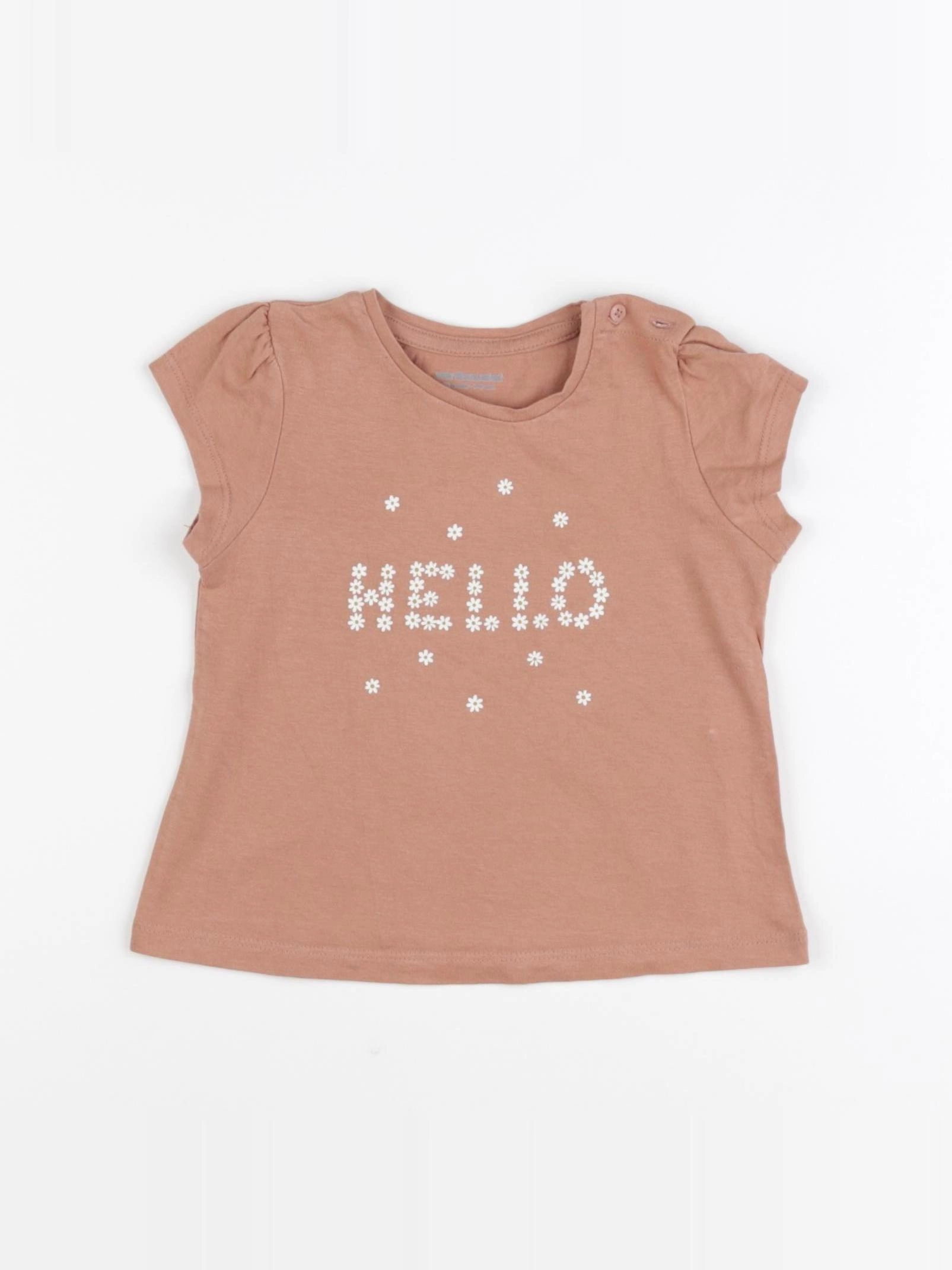 Vertbaudet - tee-shirt marron - 12 mois