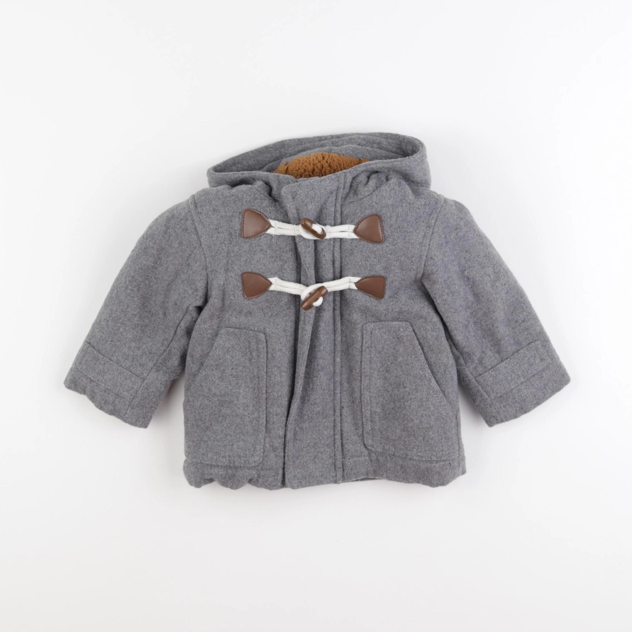 Vertbaudet - manteau gris - 9 mois