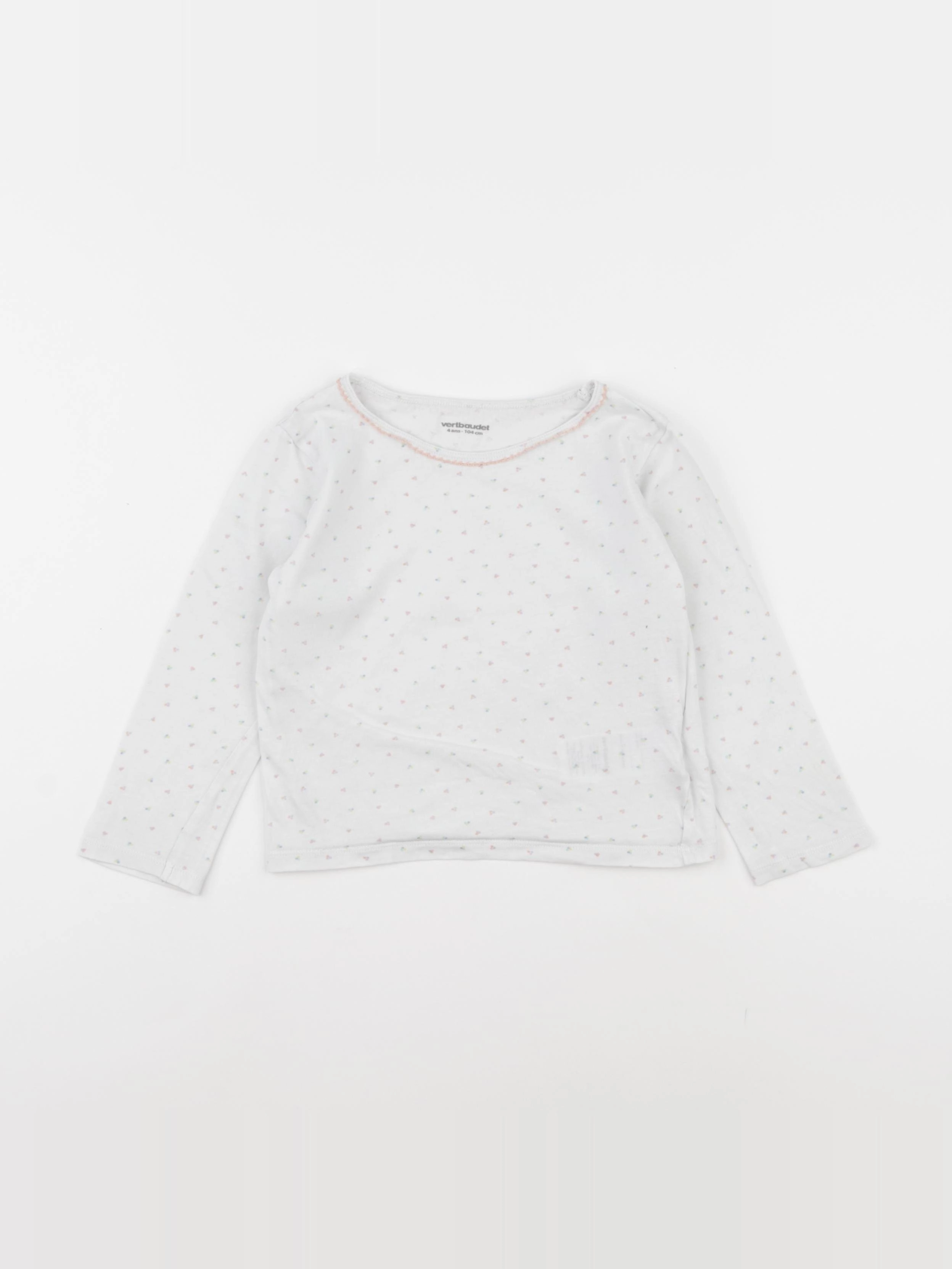 Vertbaudet - maillot de corps blanc - 4 ans