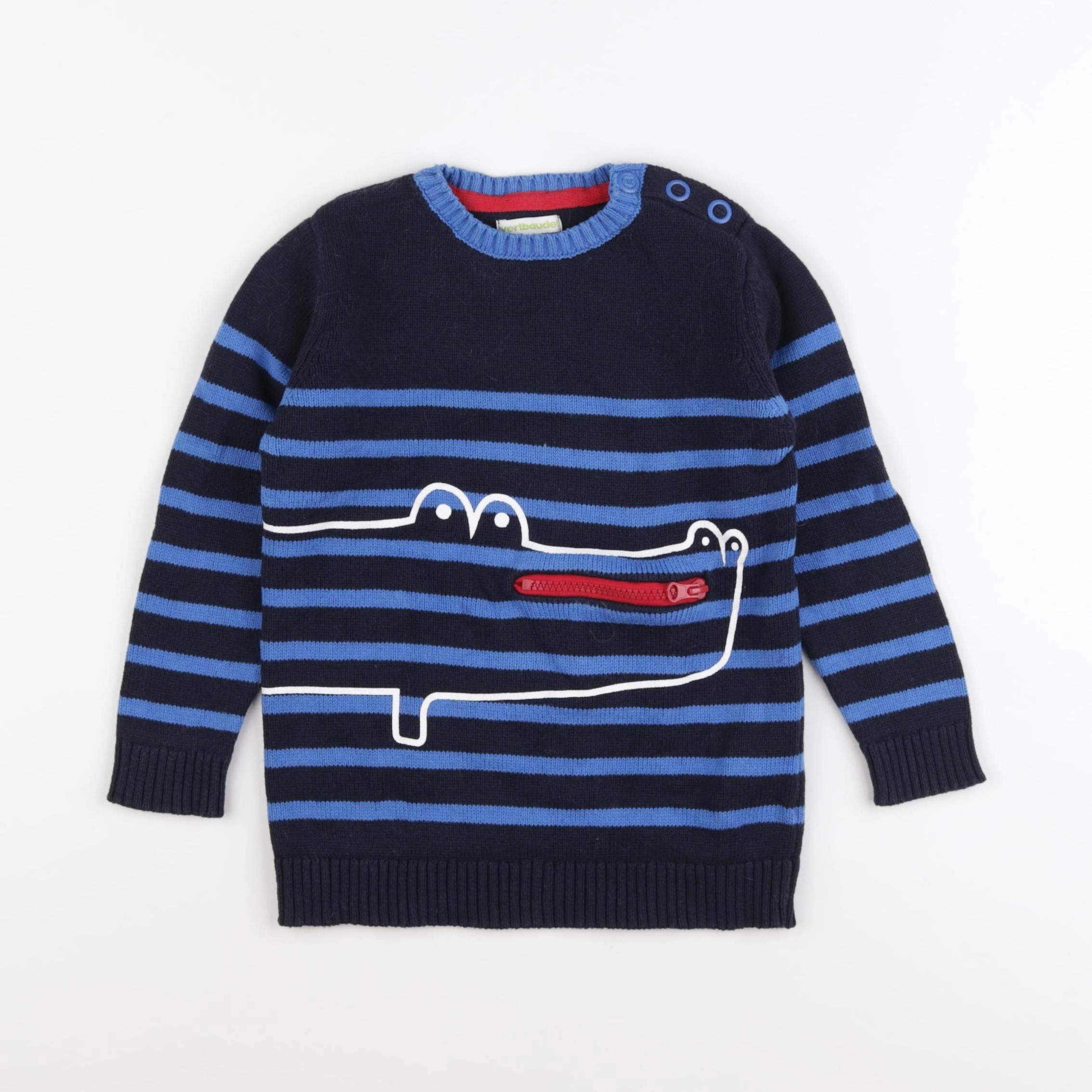 Vertbaudet - pull bleu - 5 ans