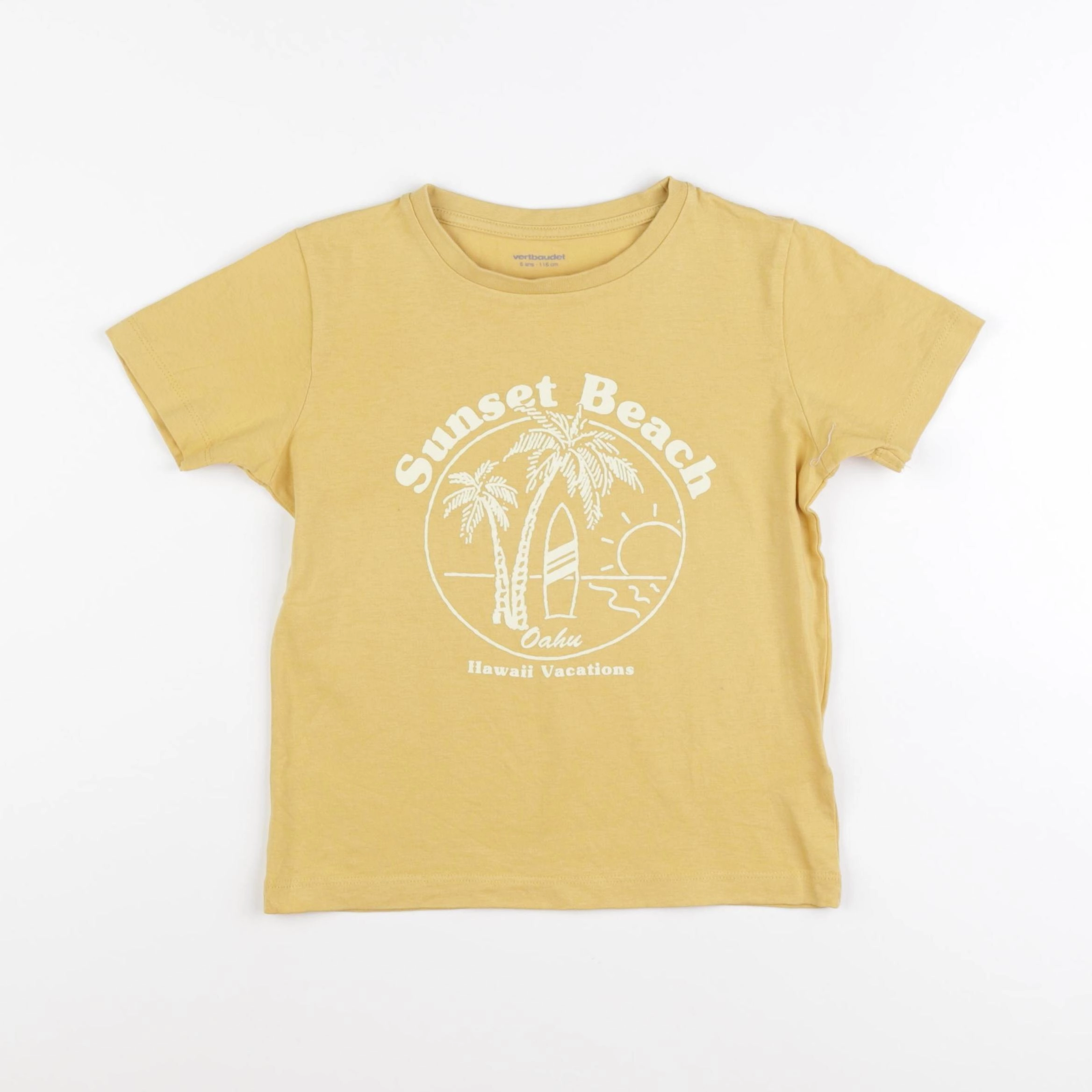 Vertbaudet - tee-shirt jaune - 6 ans