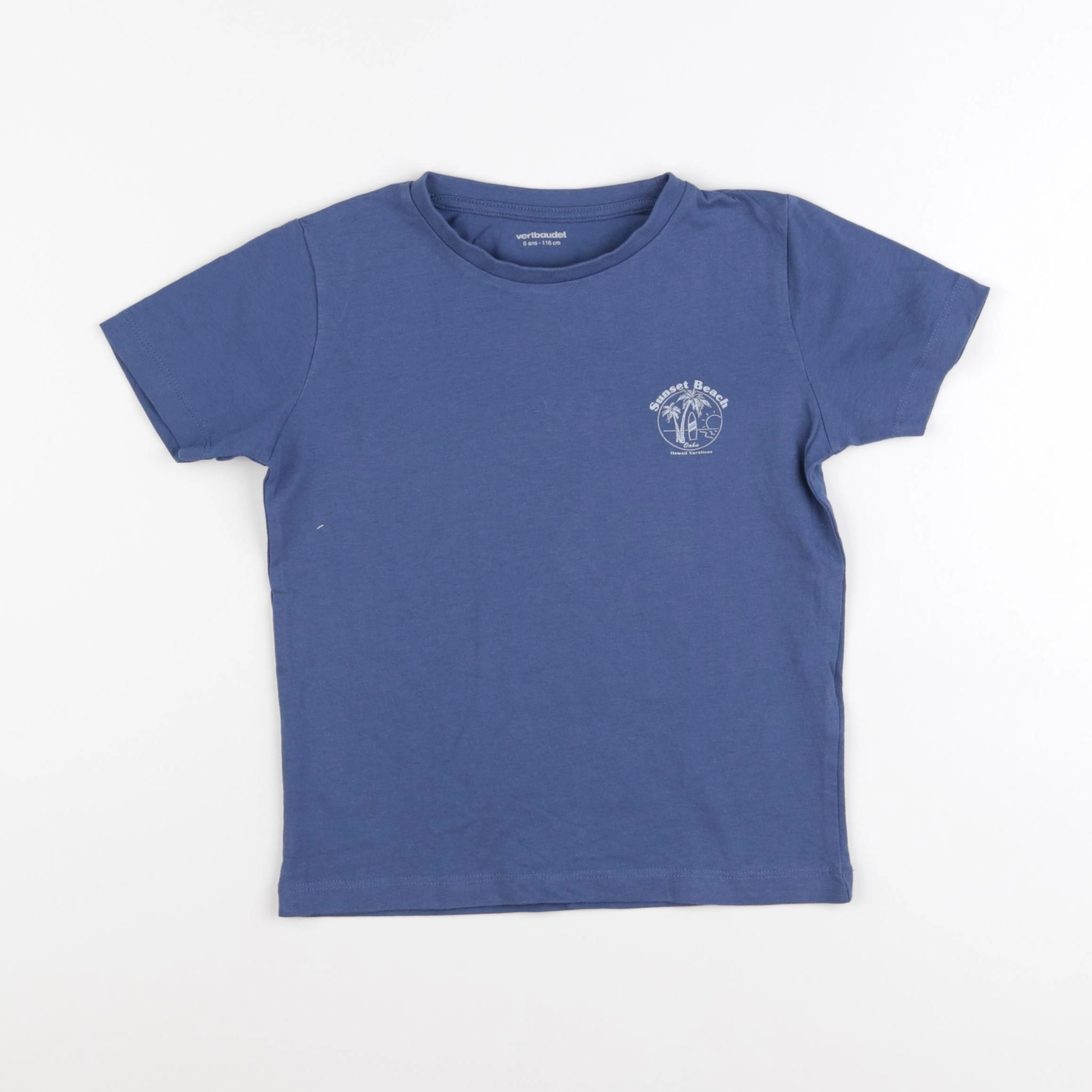 Vertbaudet - tee-shirt bleu - 6 ans