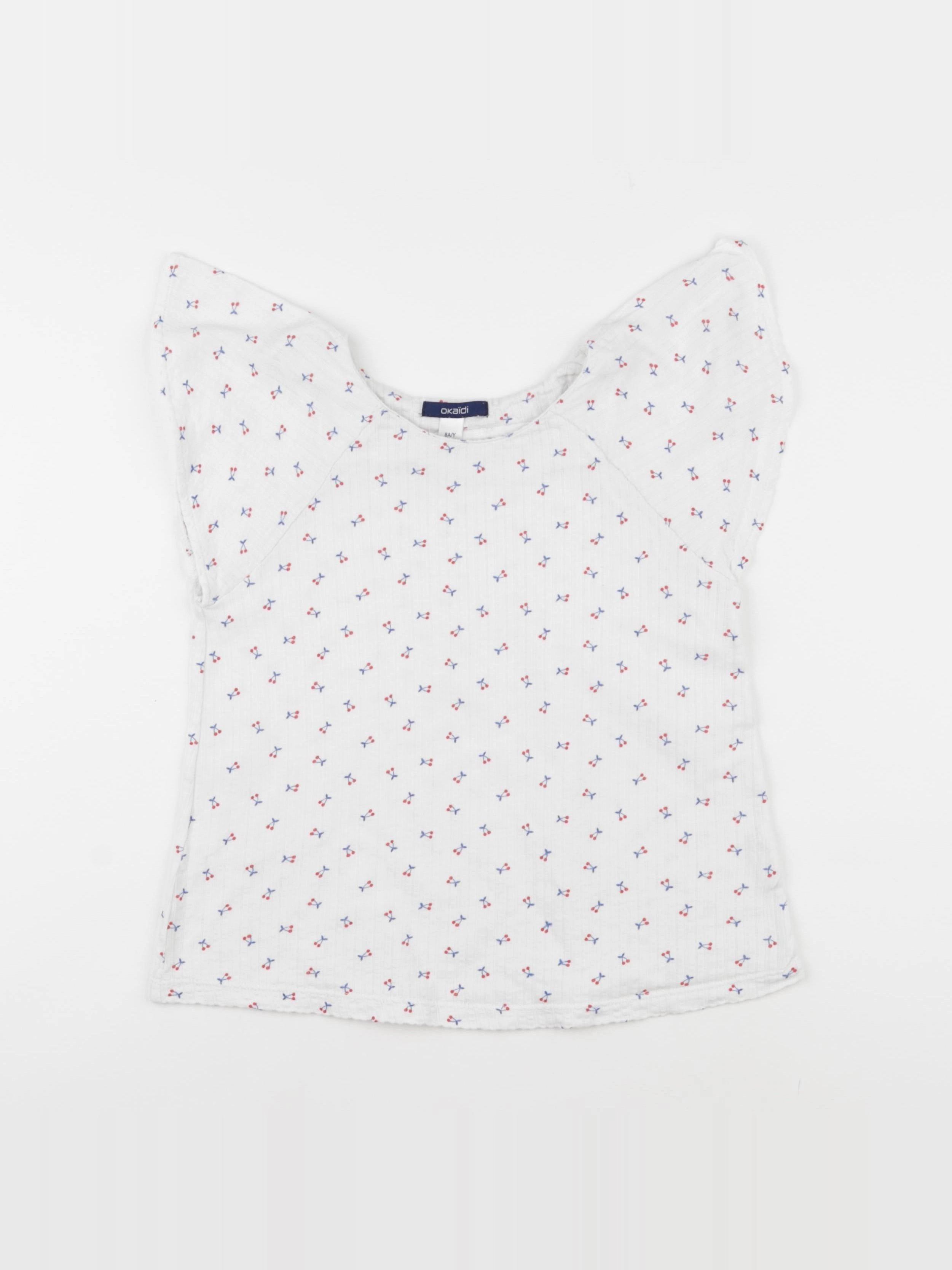 Okaidi - tee-shirt blanc - 8 ans