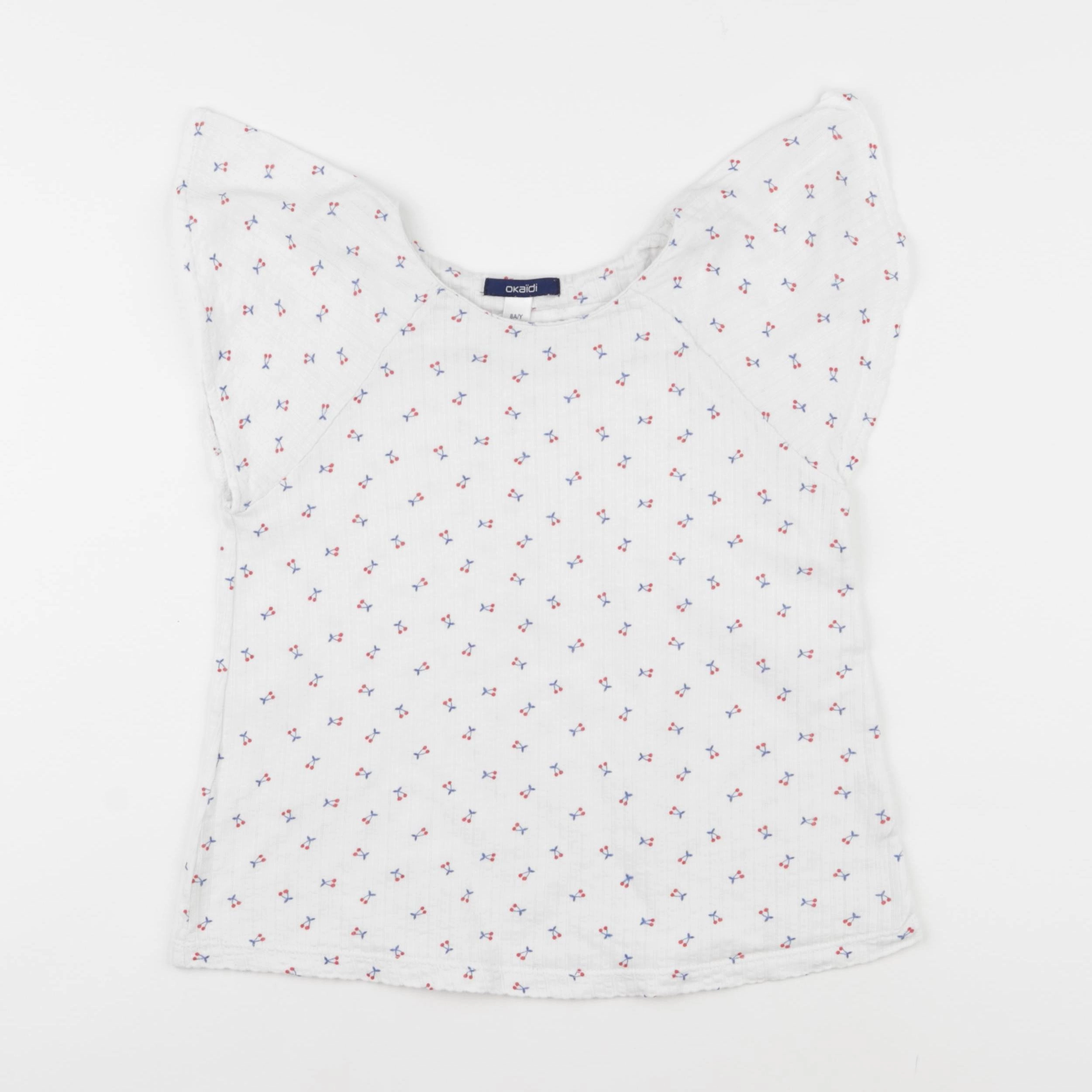 Okaidi - tee-shirt blanc - 8 ans