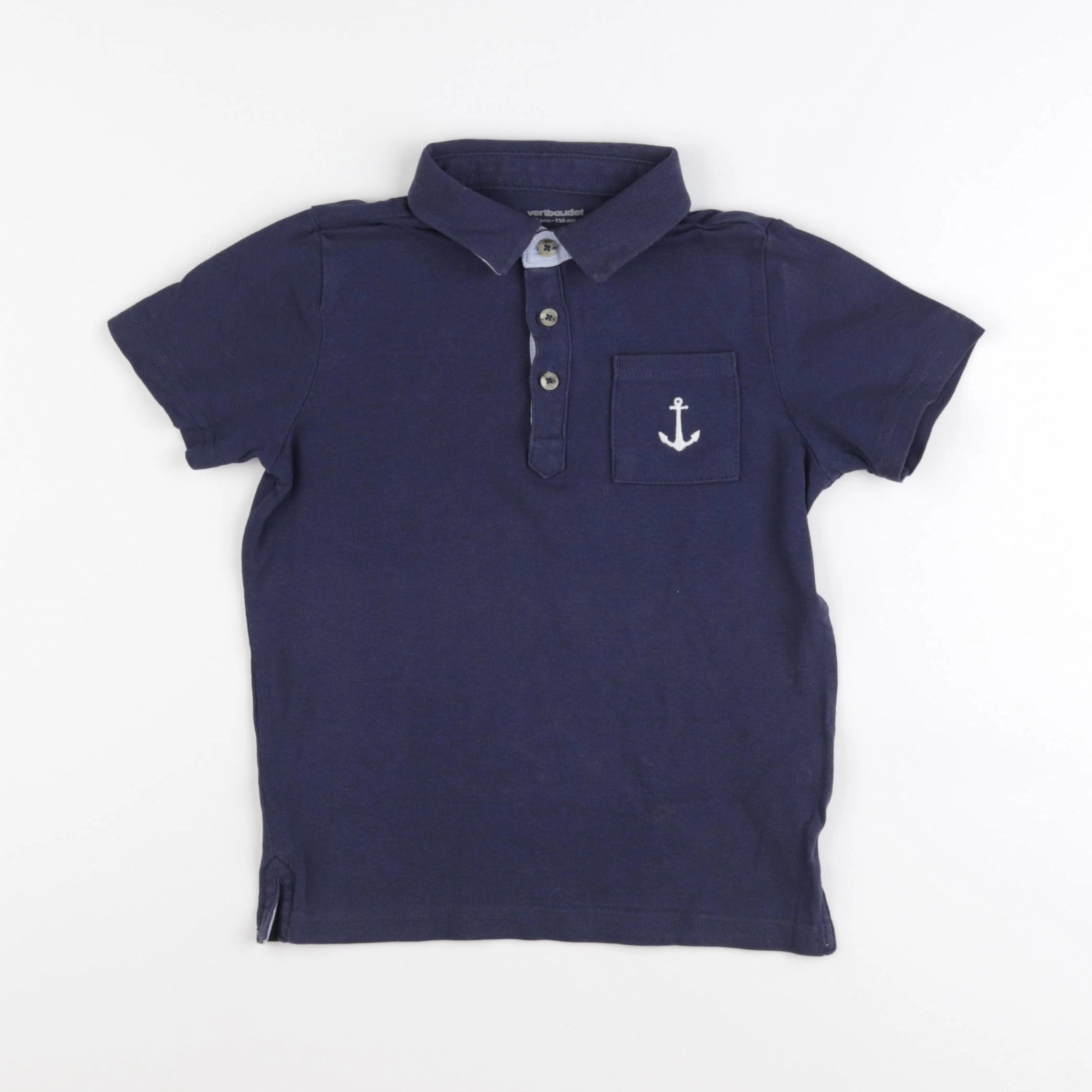 Vertbaudet - polo bleu - 6 ans