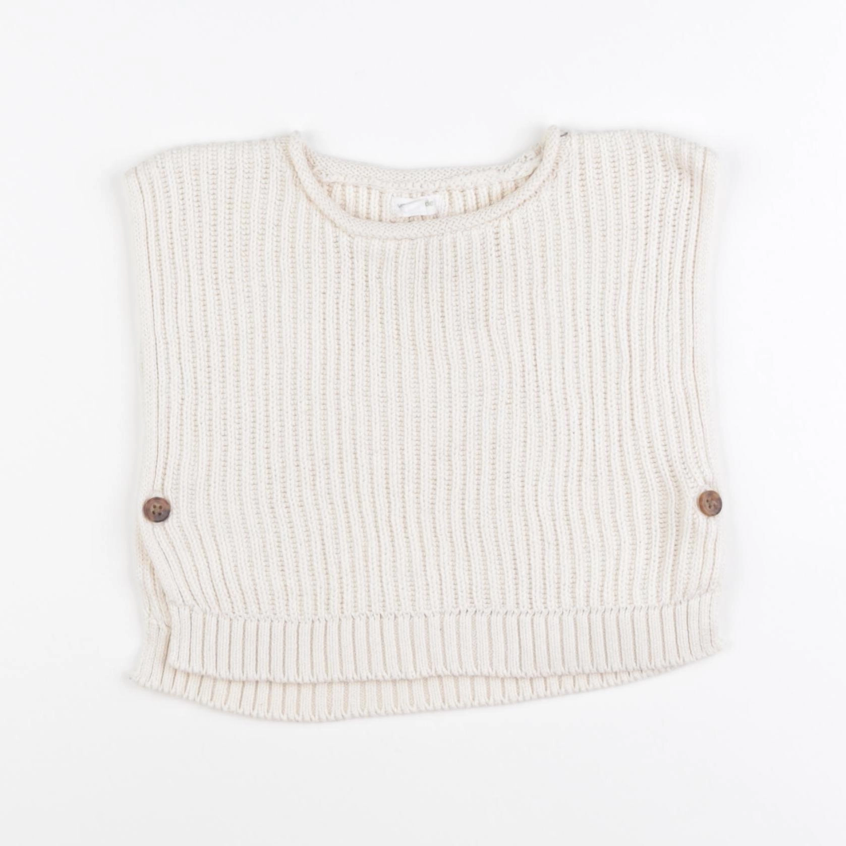 Vertbaudet - gilet beige - 9 mois