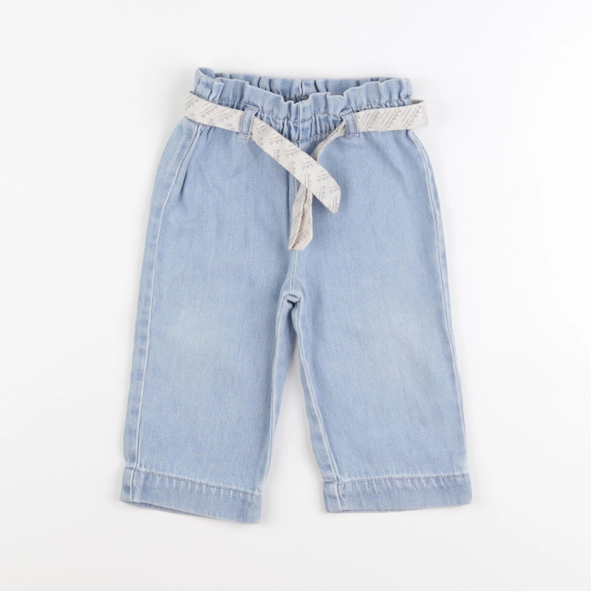 Vertbaudet - pantalon bleu - 12 mois
