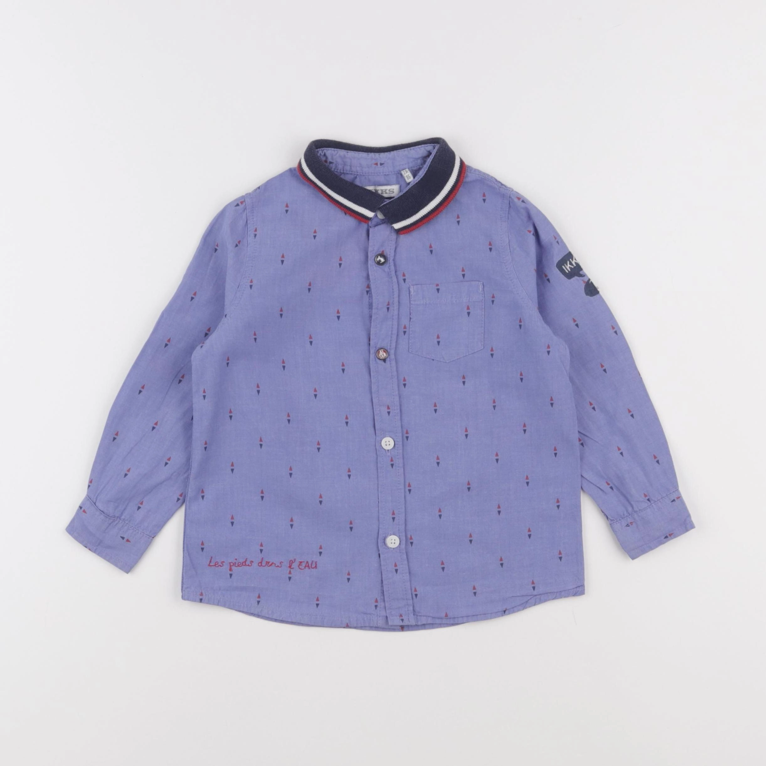 IKKS - chemise bleu - 2 ans