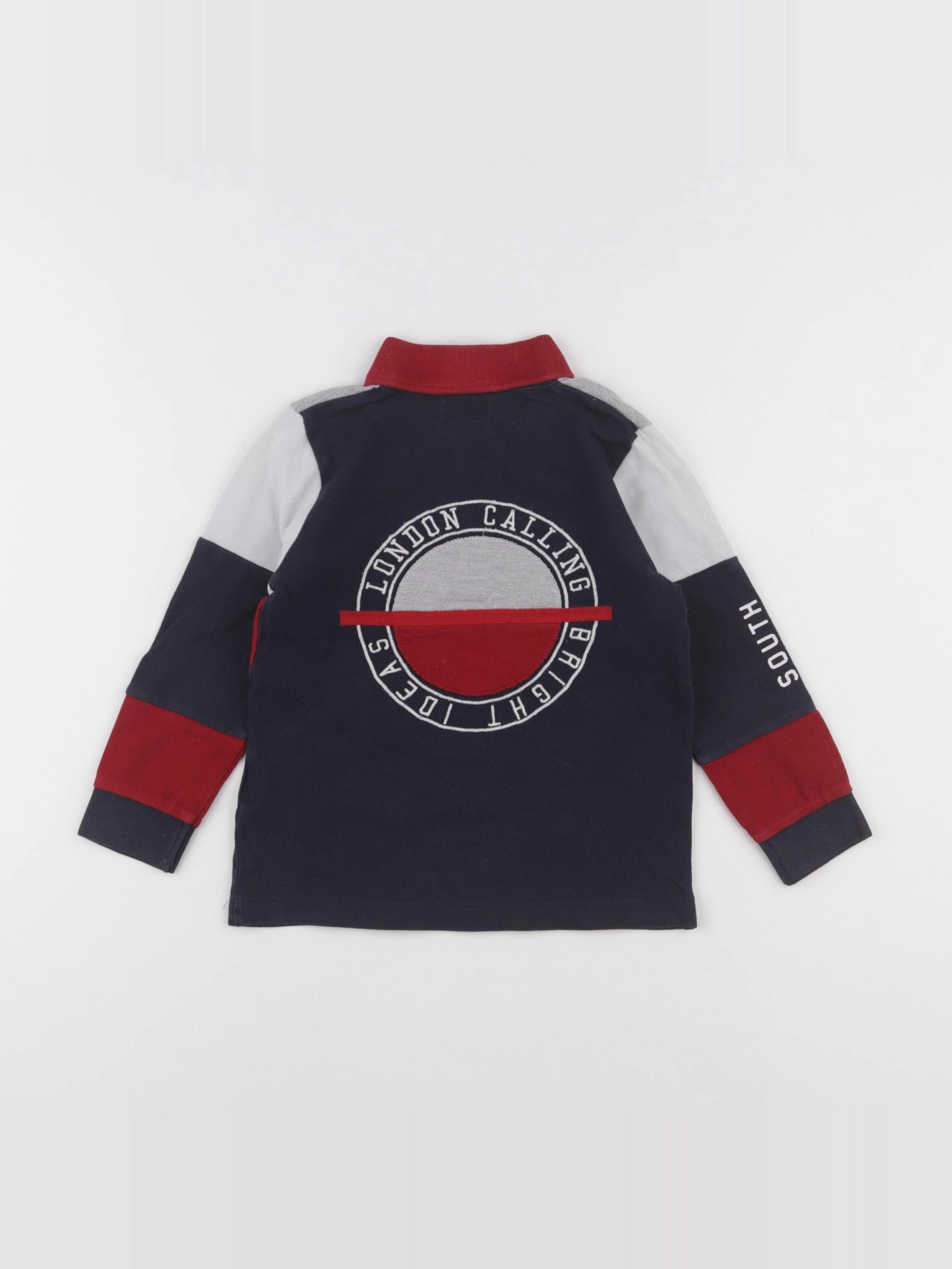 IKKS - polo gris, bleu - 3 ans