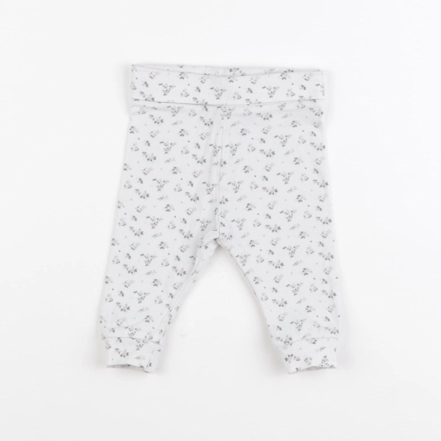 Vertbaudet - legging blanc, vert - 1 mois