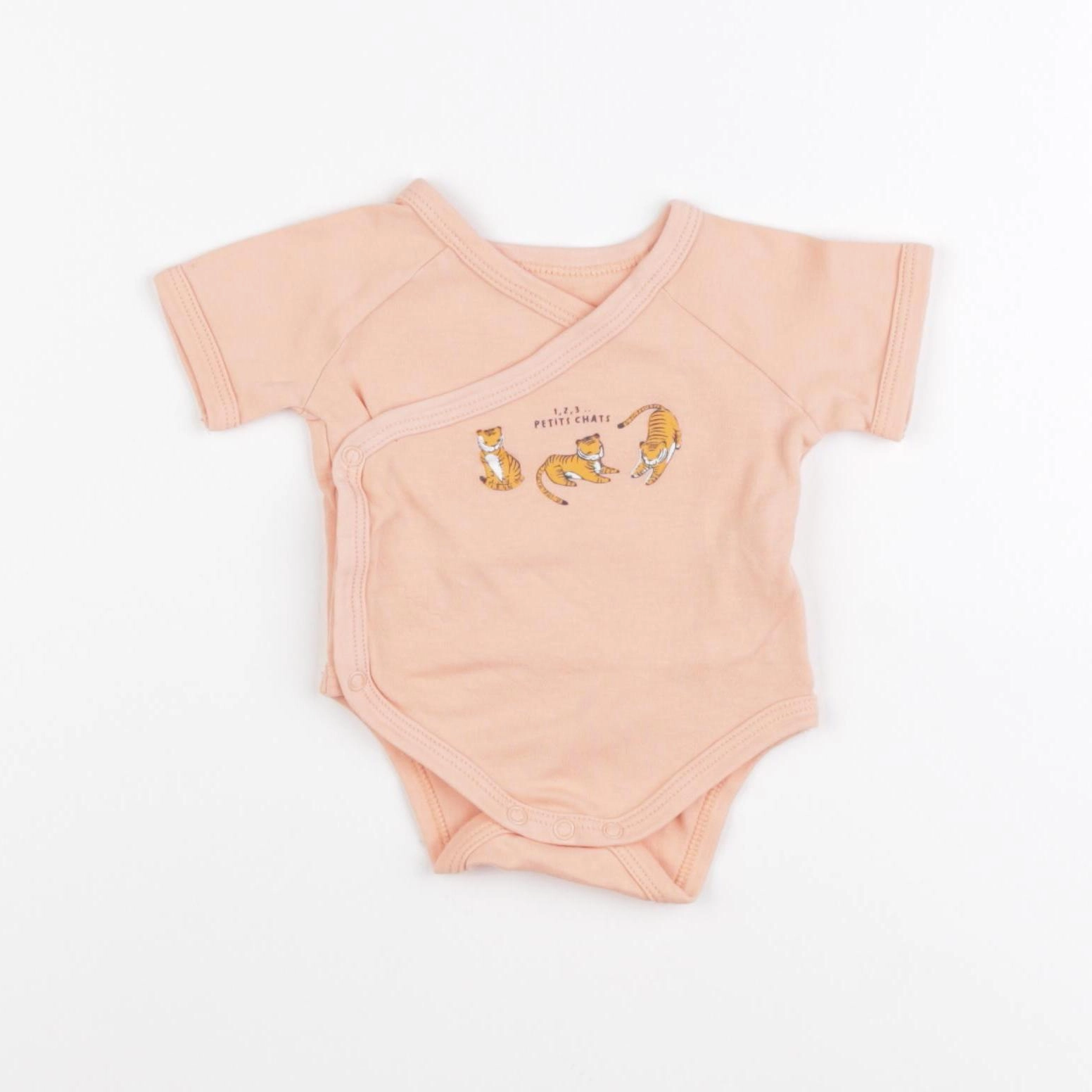Vertbaudet - body orange - 1 mois