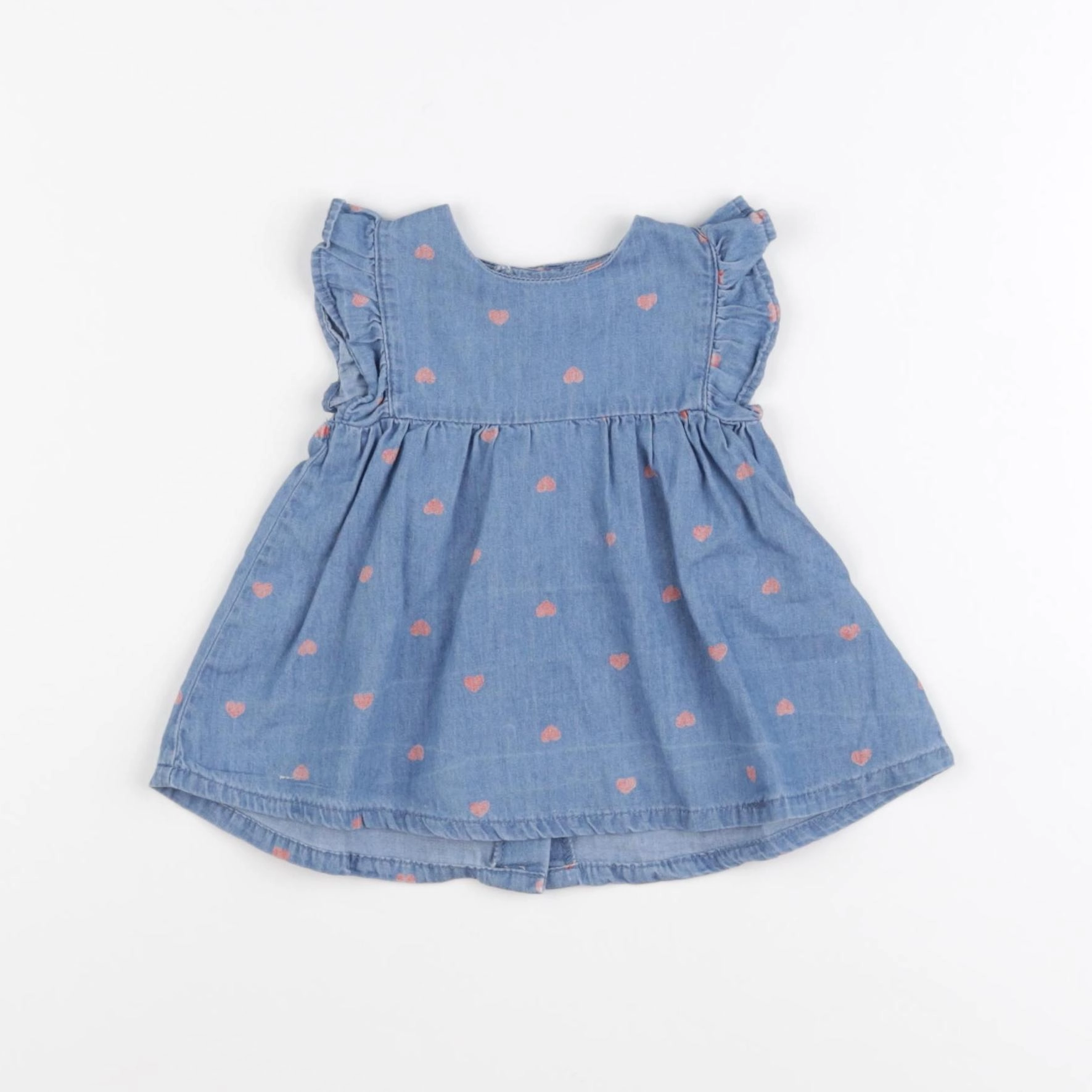 Vertbaudet - robe bleu, rouge - 1 mois