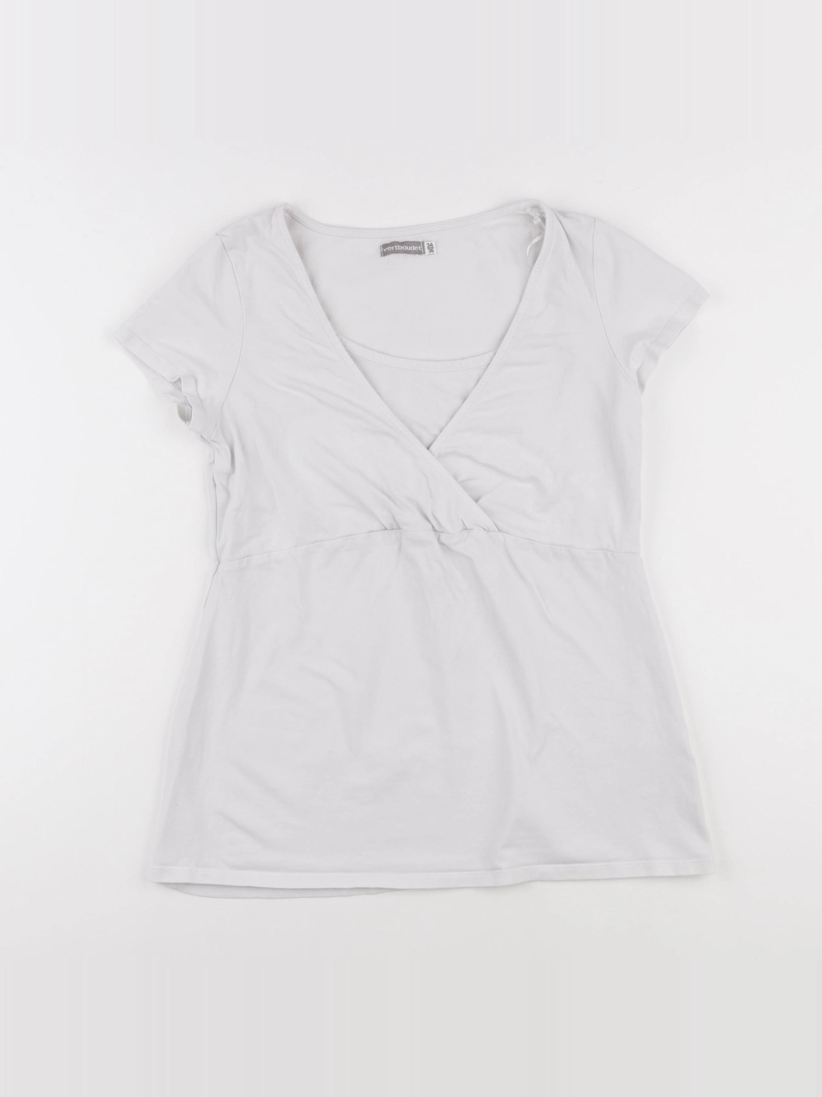 Vertbaudet - tee-shirt grossesse blanc - 34 à 36