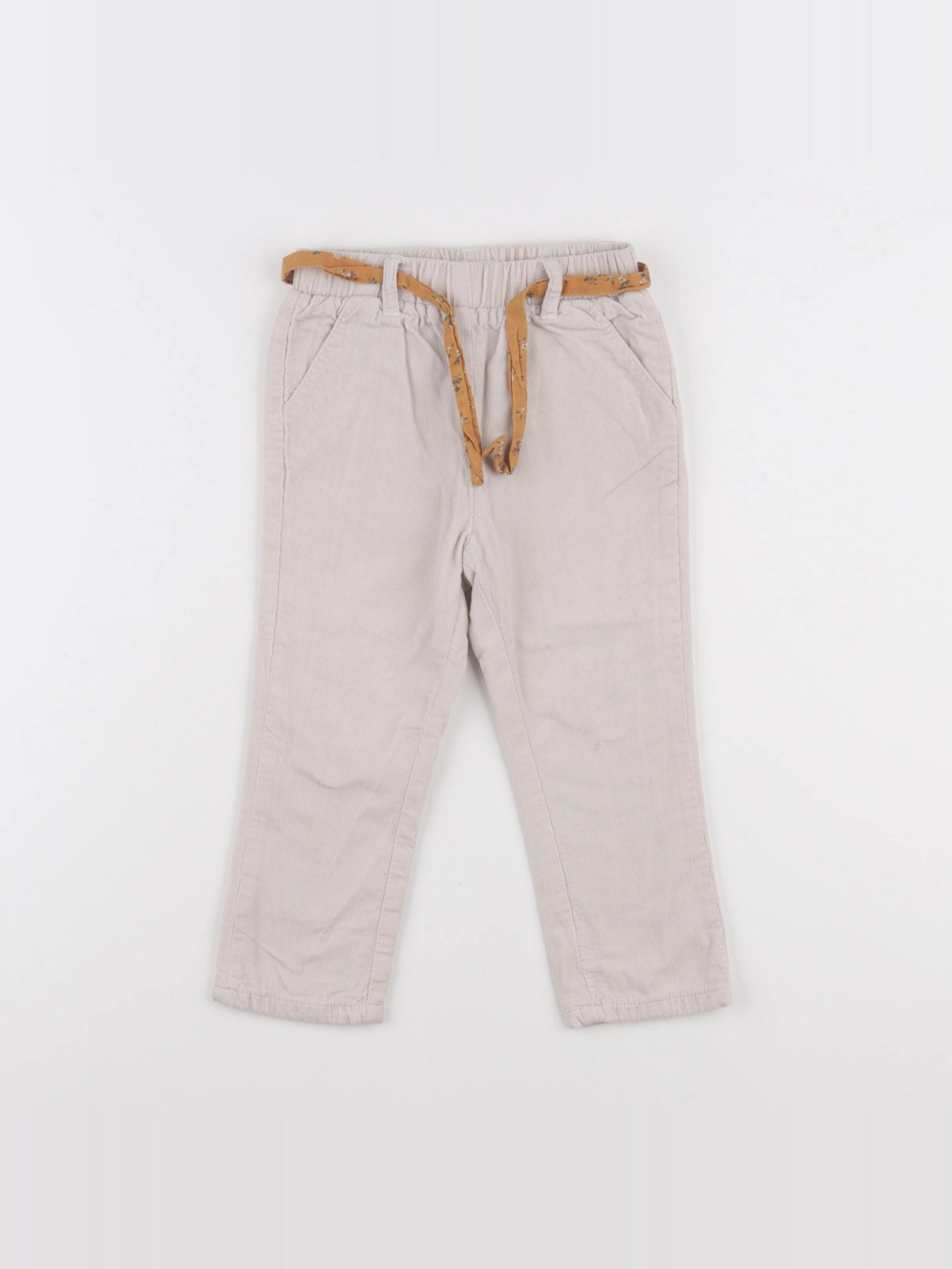 Vertbaudet - pantalon beige - 24 mois