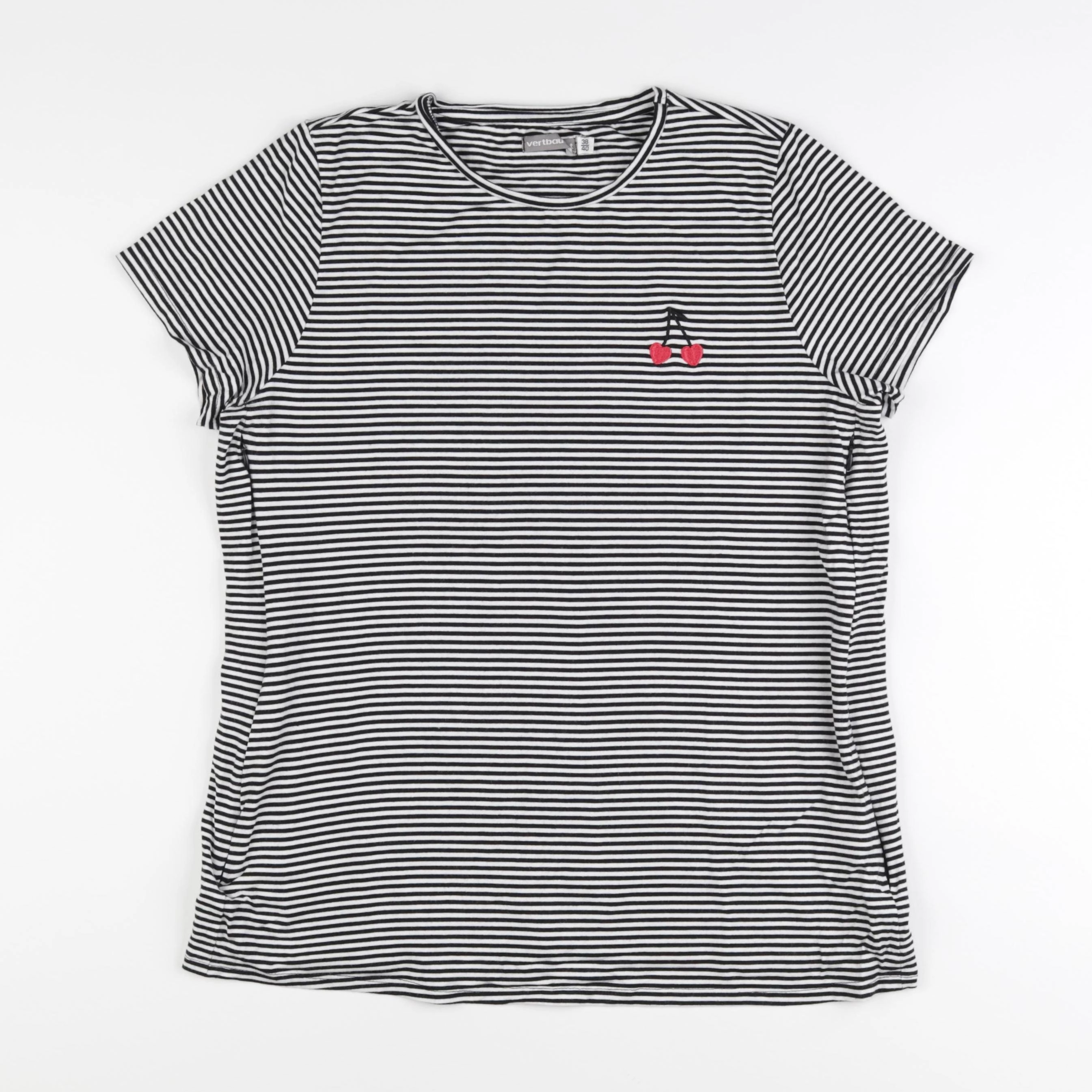Vertbaudet - tee-shirt grossesse noir, blanc - 38 à 40