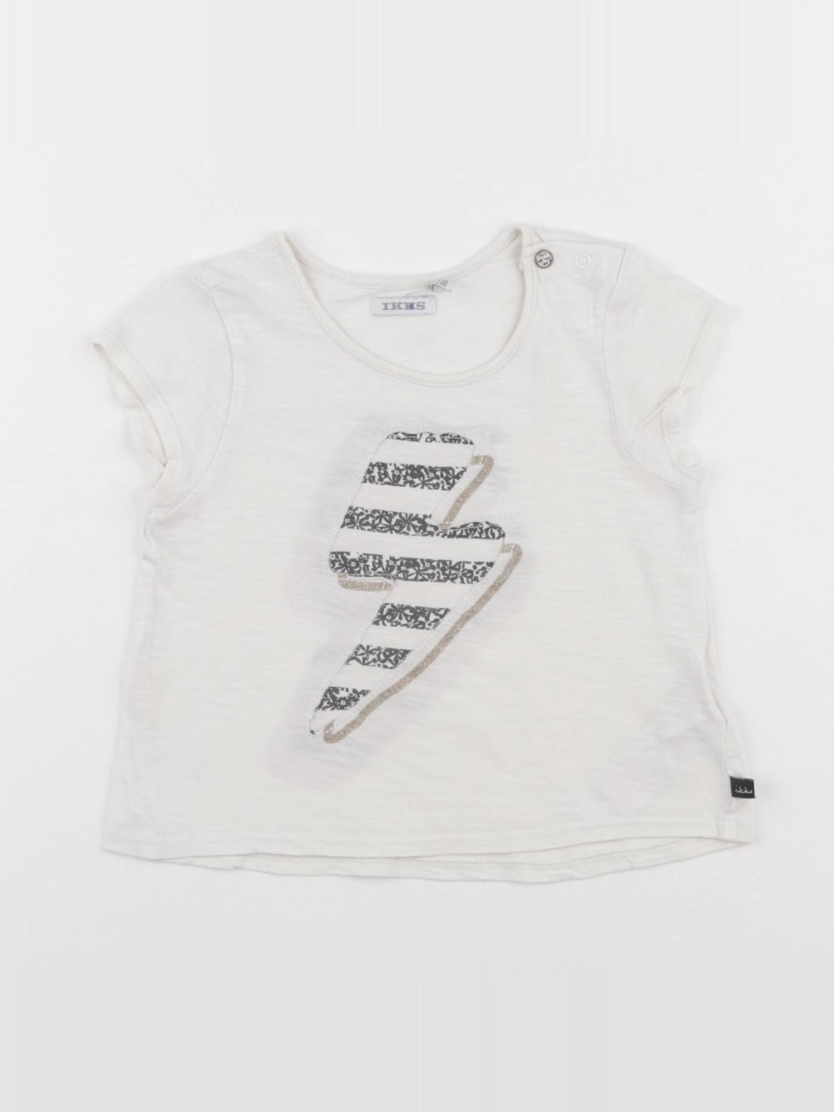 IKKS - tee-shirt blanc - 2 ans