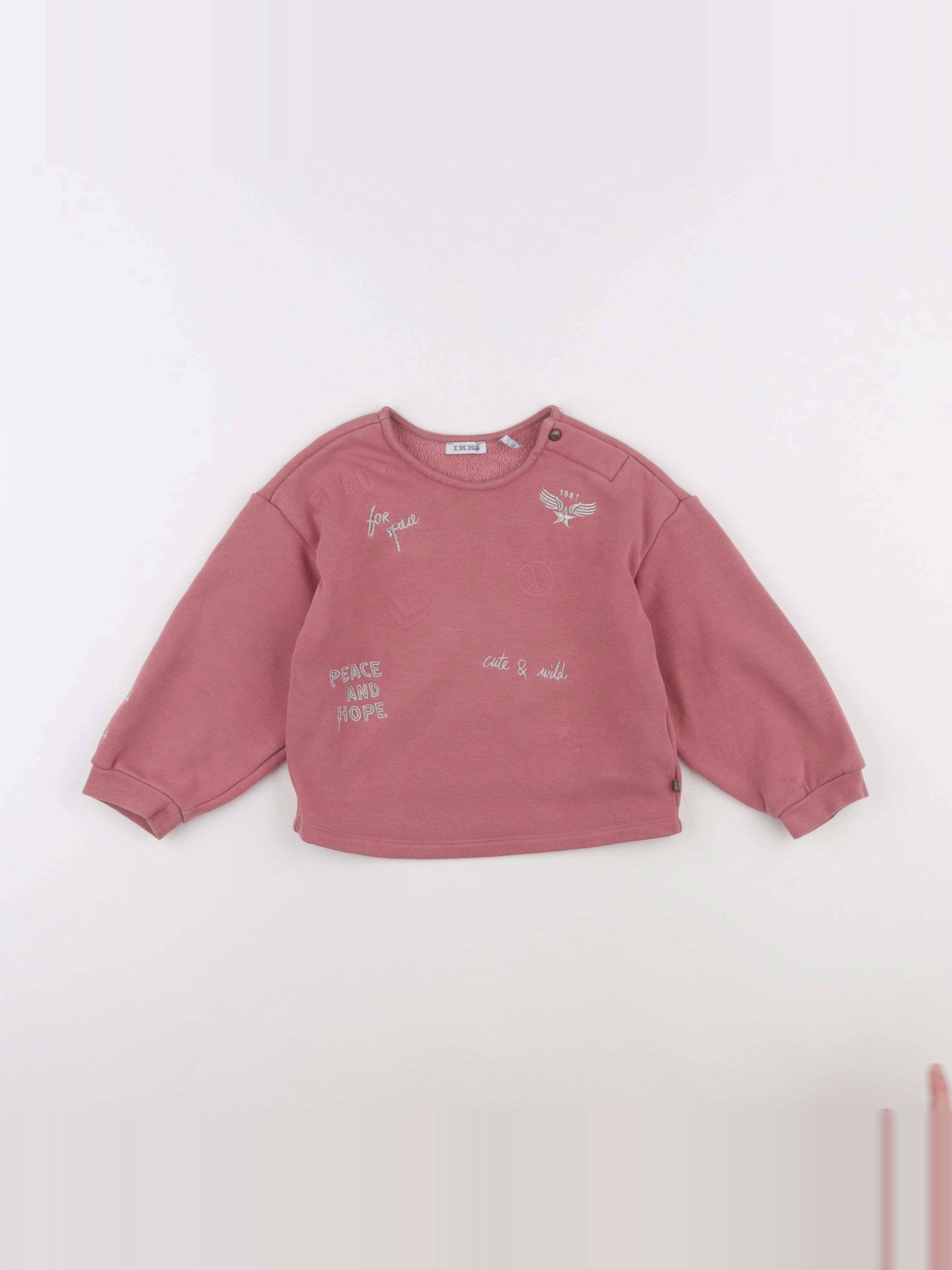 IKKS - sweat rose - 3 ans