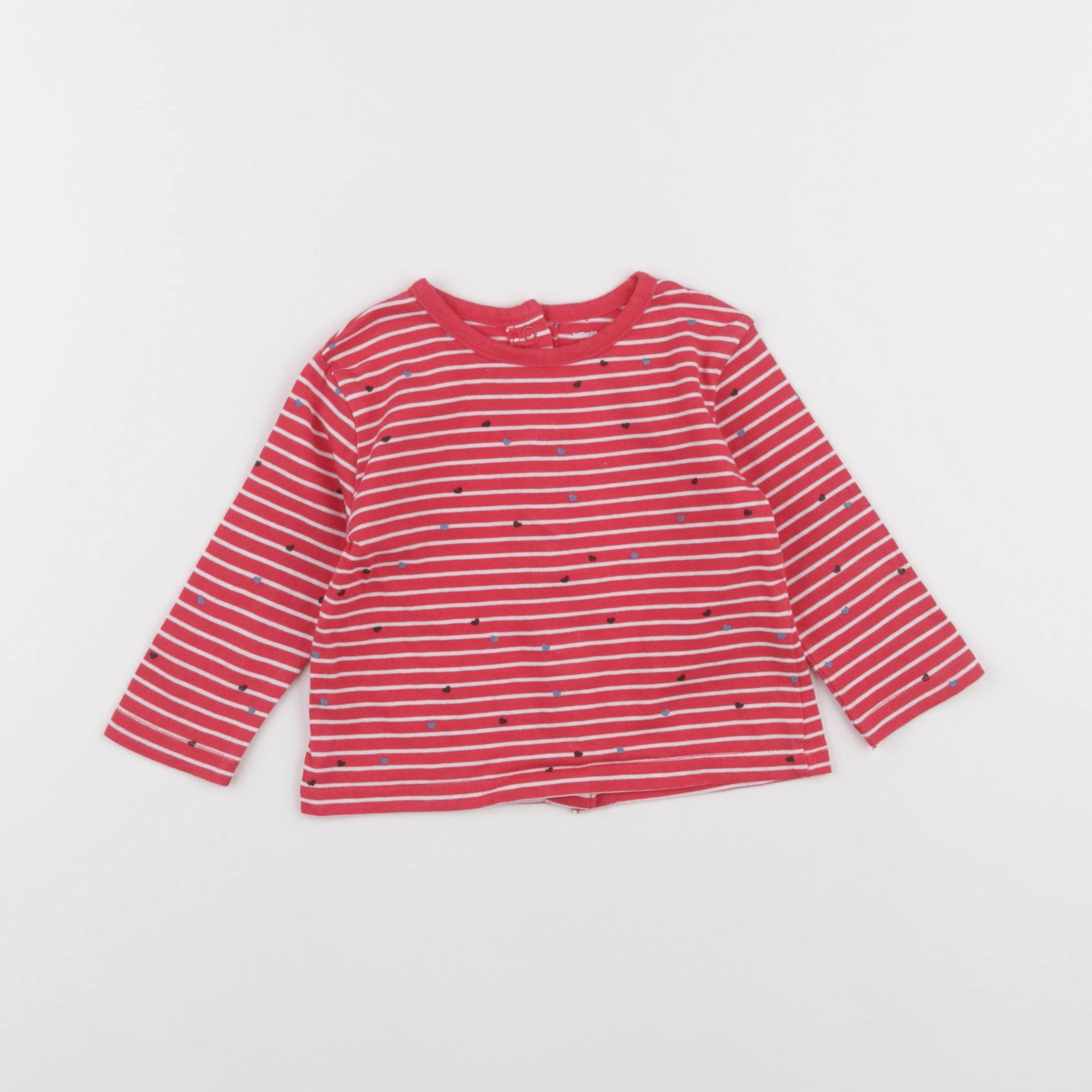 Vertbaudet - tee-shirt rouge - 6 mois