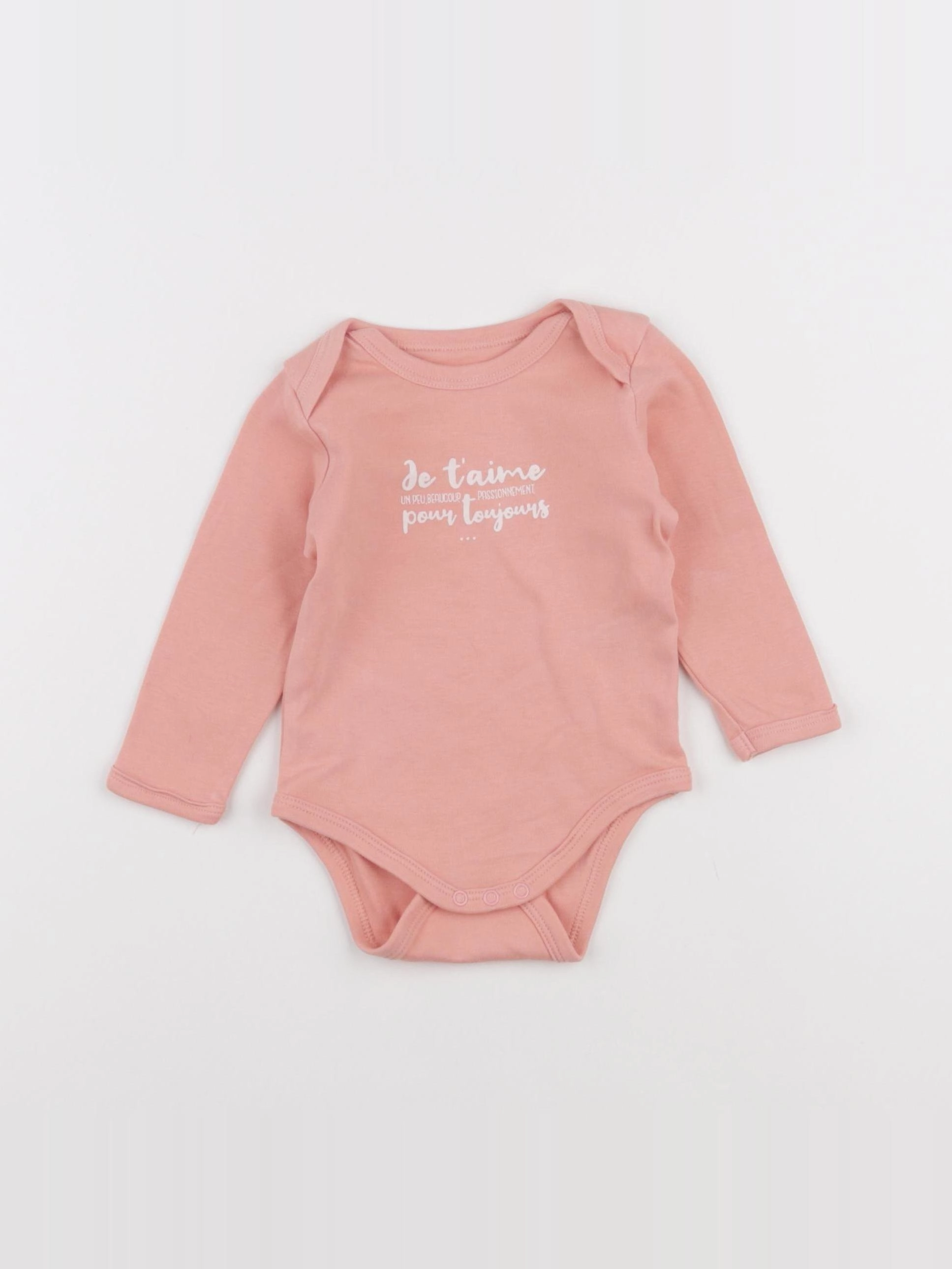 Vertbaudet - body rose - 6 mois