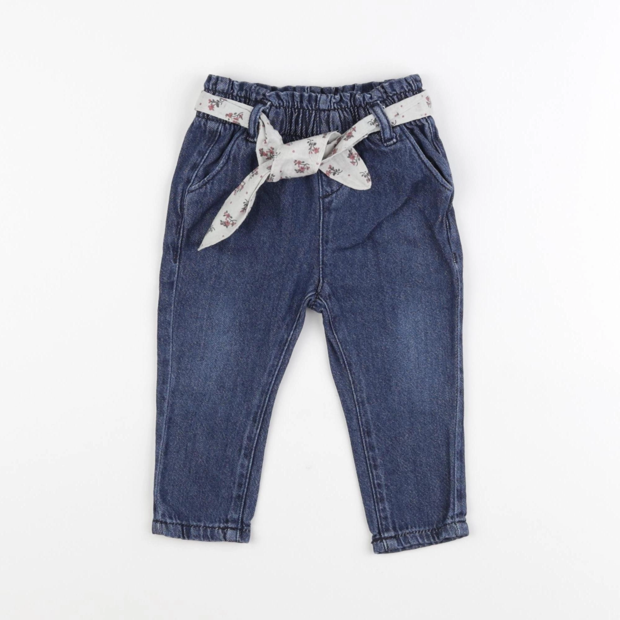 Vertbaudet - pantalon bleu - 9 mois