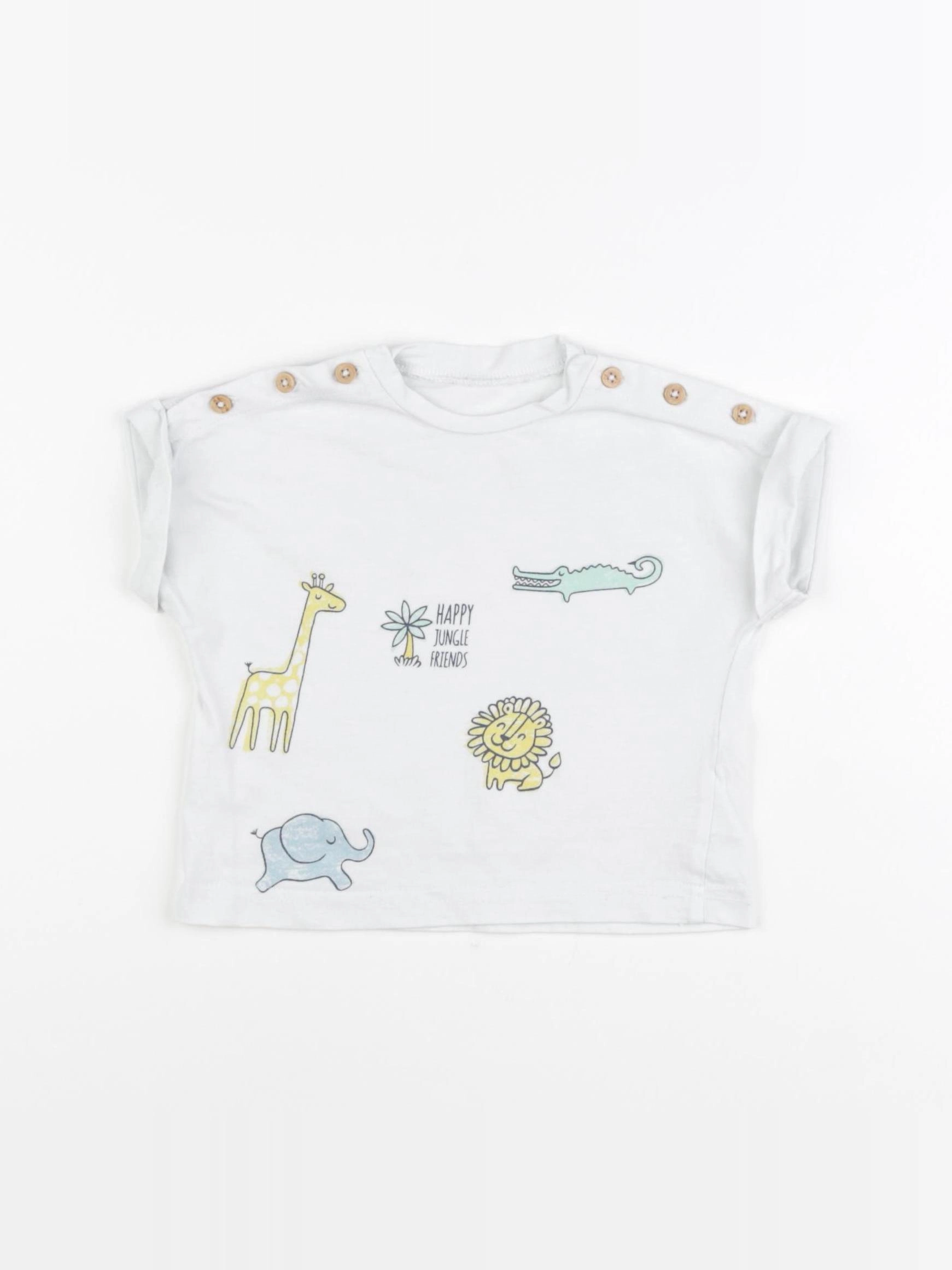 Vertbaudet - tee-shirt blanc - 18 mois