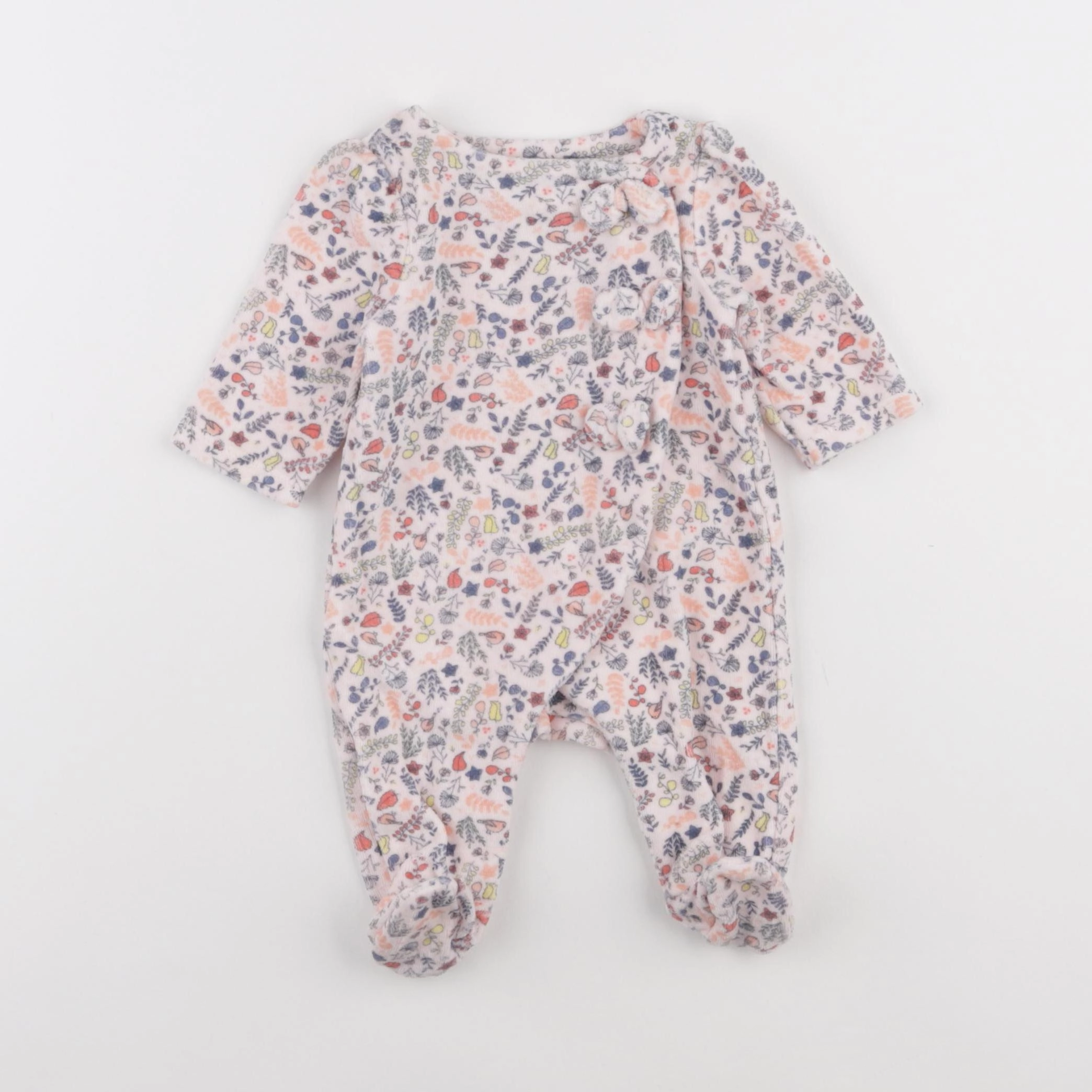 Tape à l'oeil - pyjama velours multicolore - 1 mois