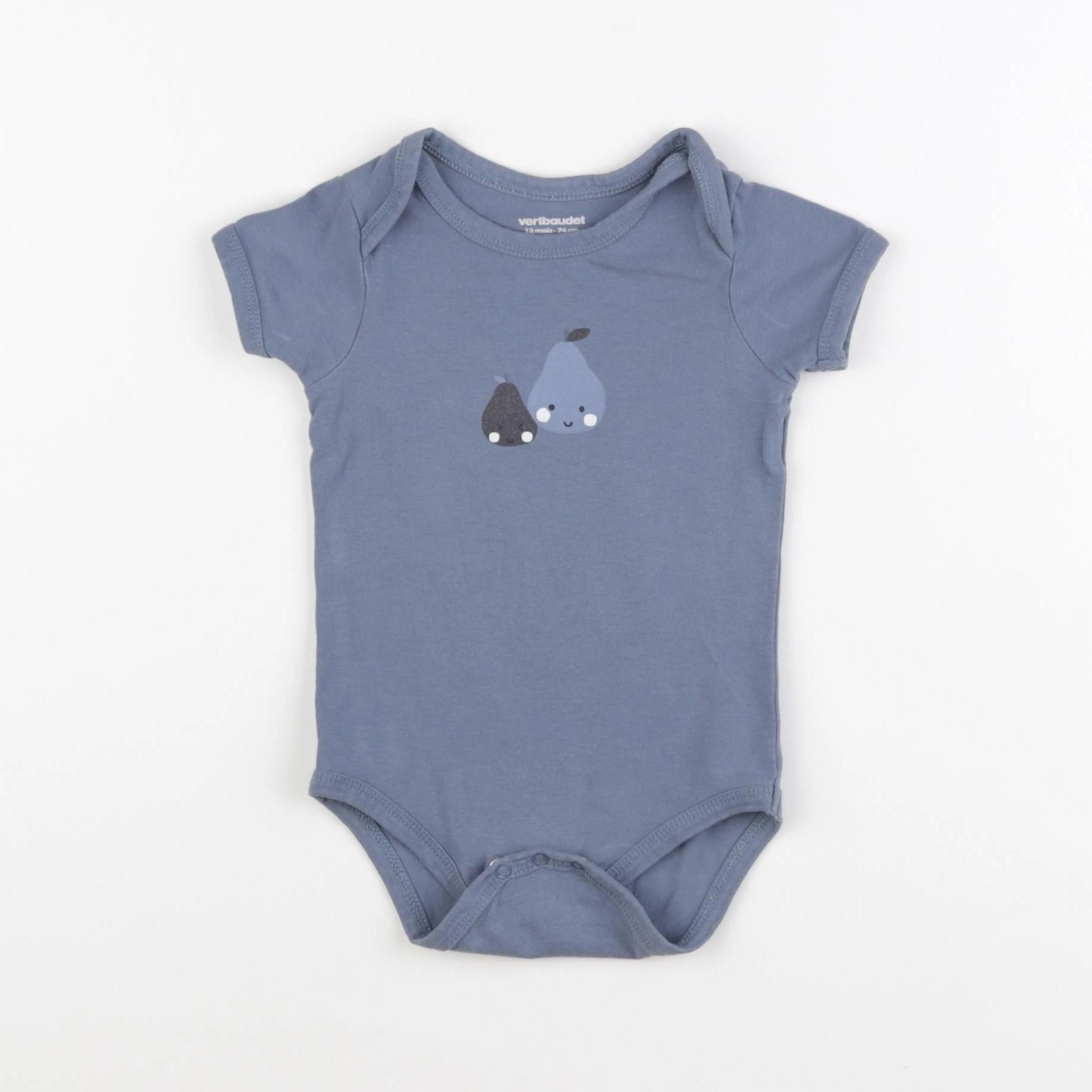 Vertbaudet - body bleu - 12 mois