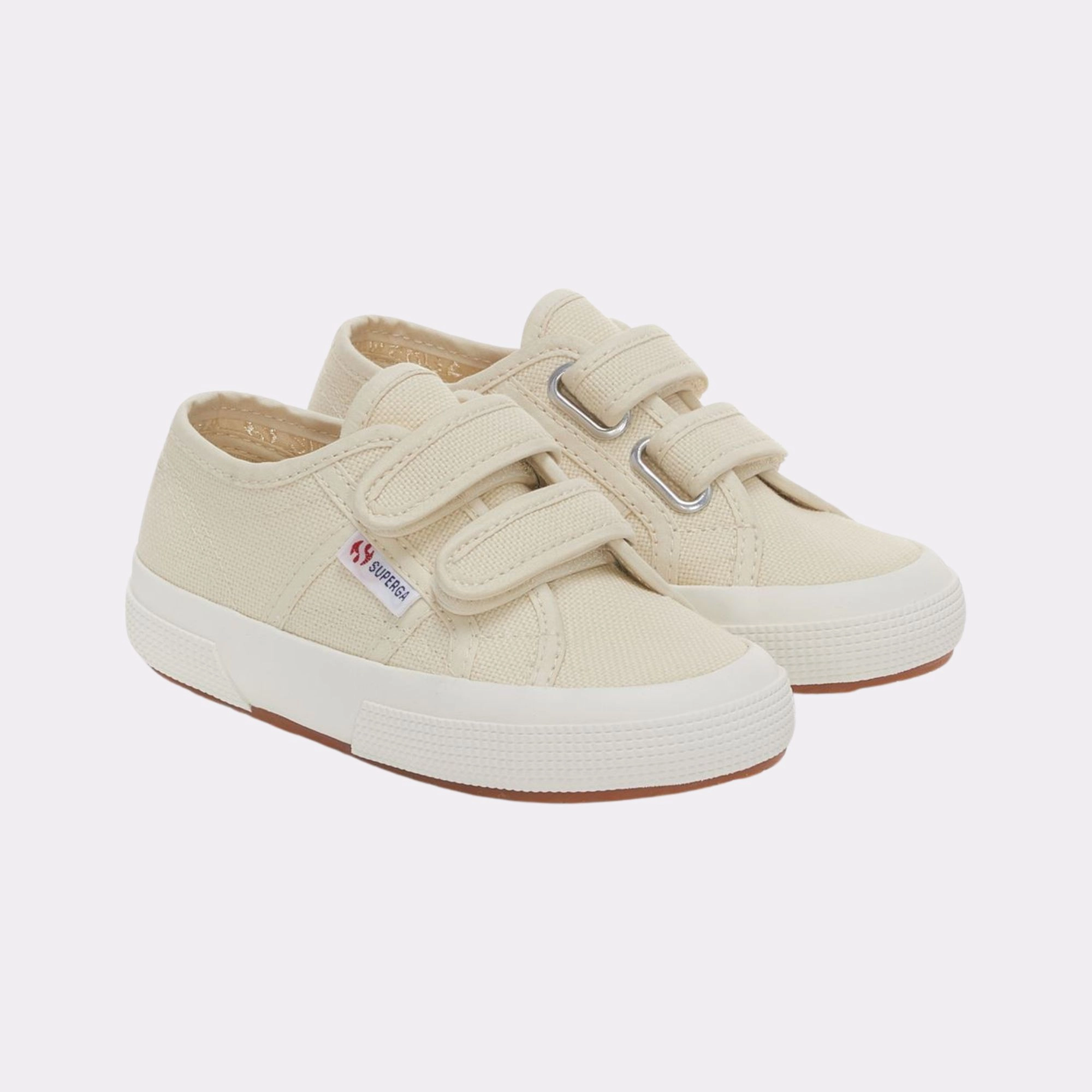 Superga - tennis à scratch beige - pointure 33