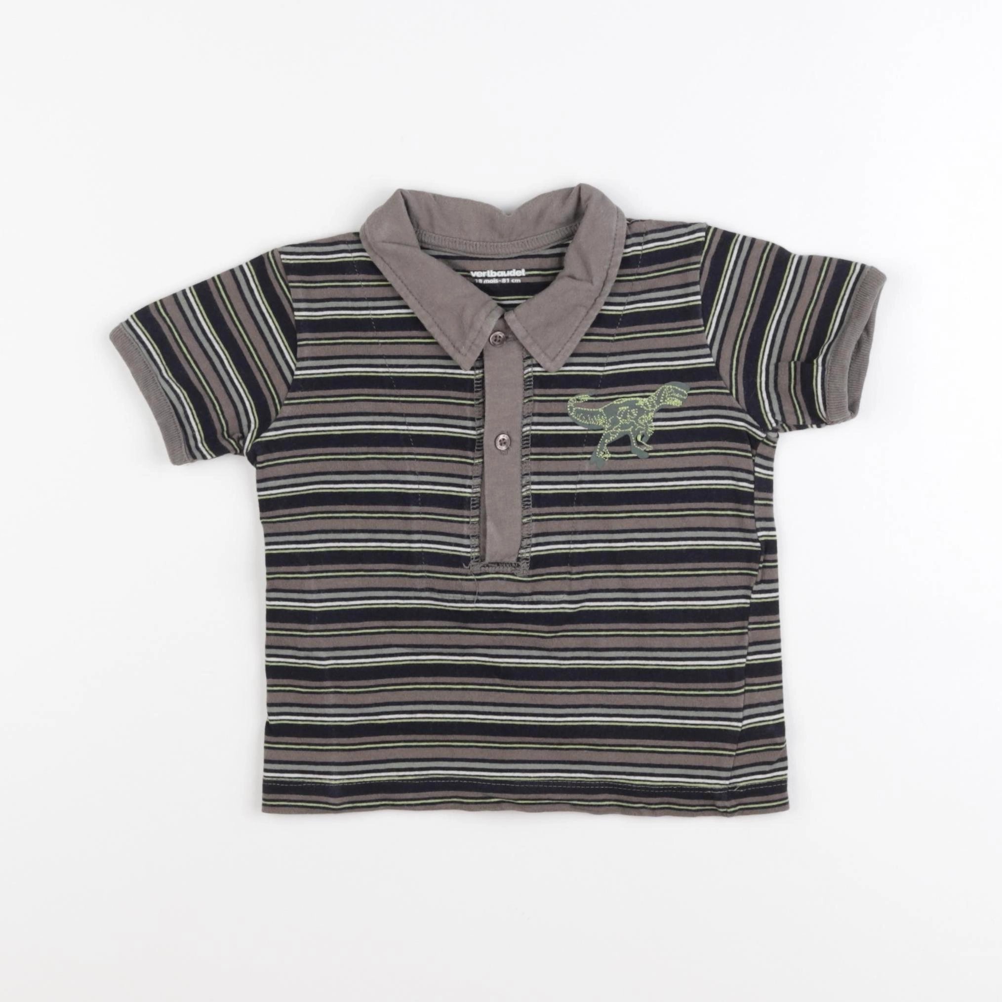 Vertbaudet - polo multicolore - 18 mois