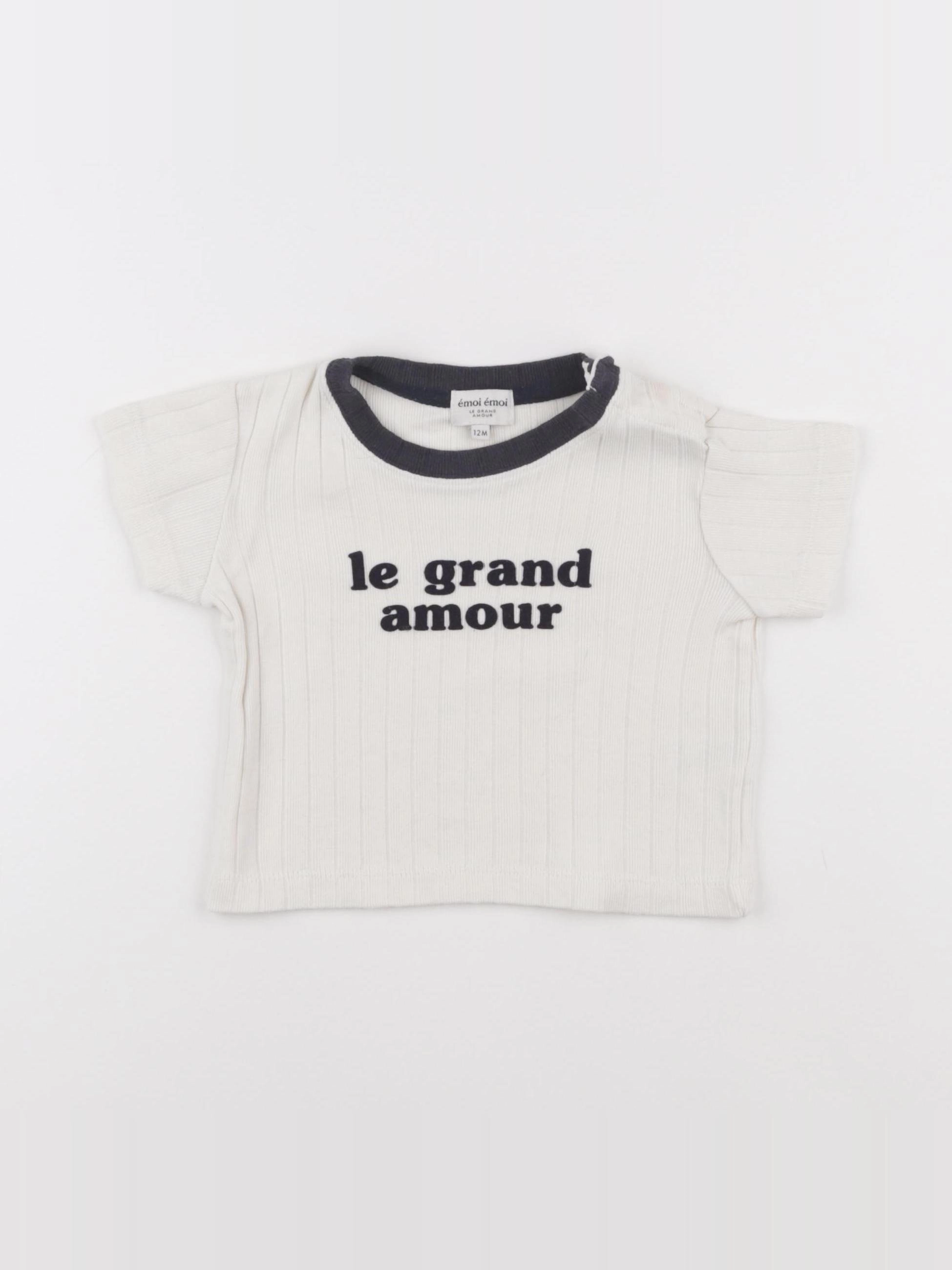 Emoi emoi - tee-shirt blanc - 12 mois