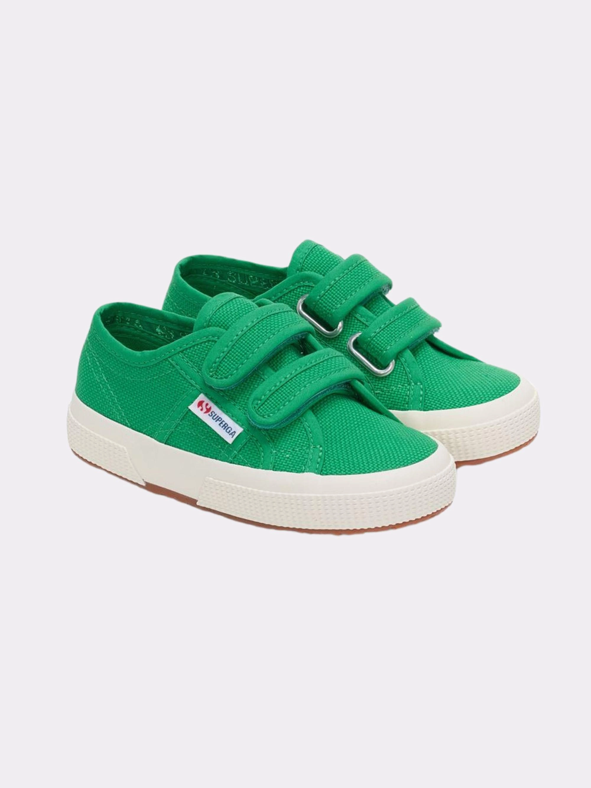 Superga - tennis à scratch vert - pointure 33