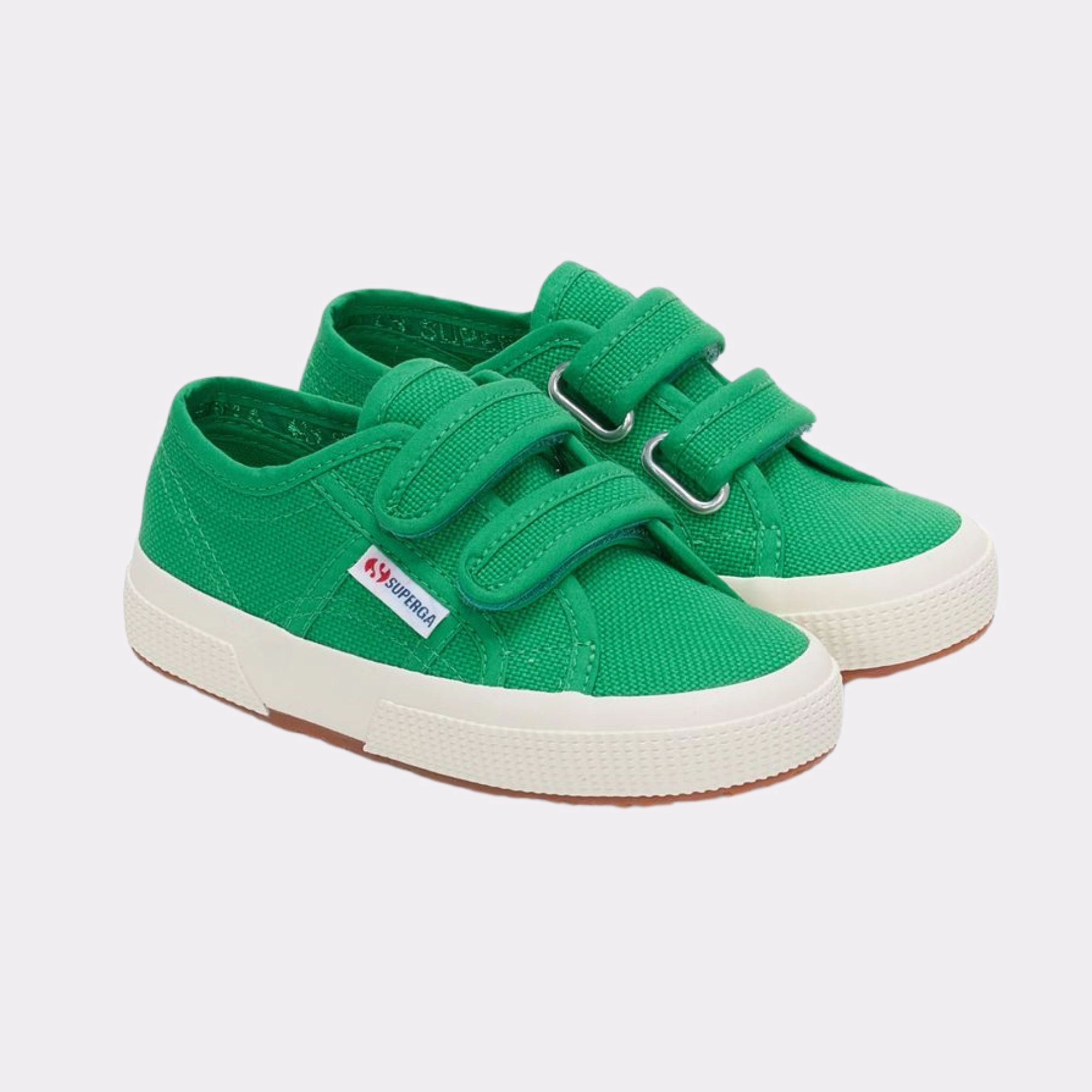 Superga - tennis à scratch vert - pointure 34