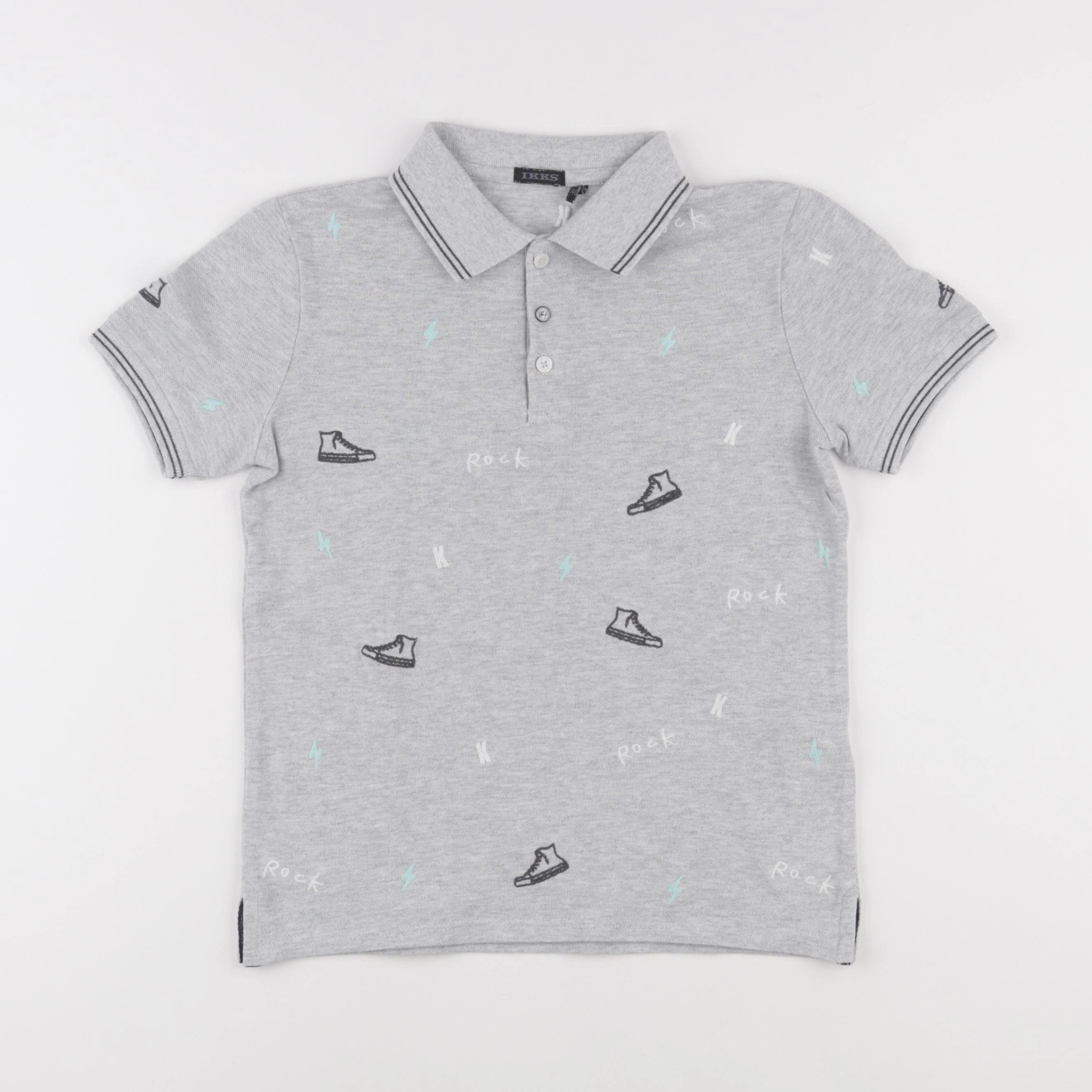 IKKS - polo gris - 10 ans