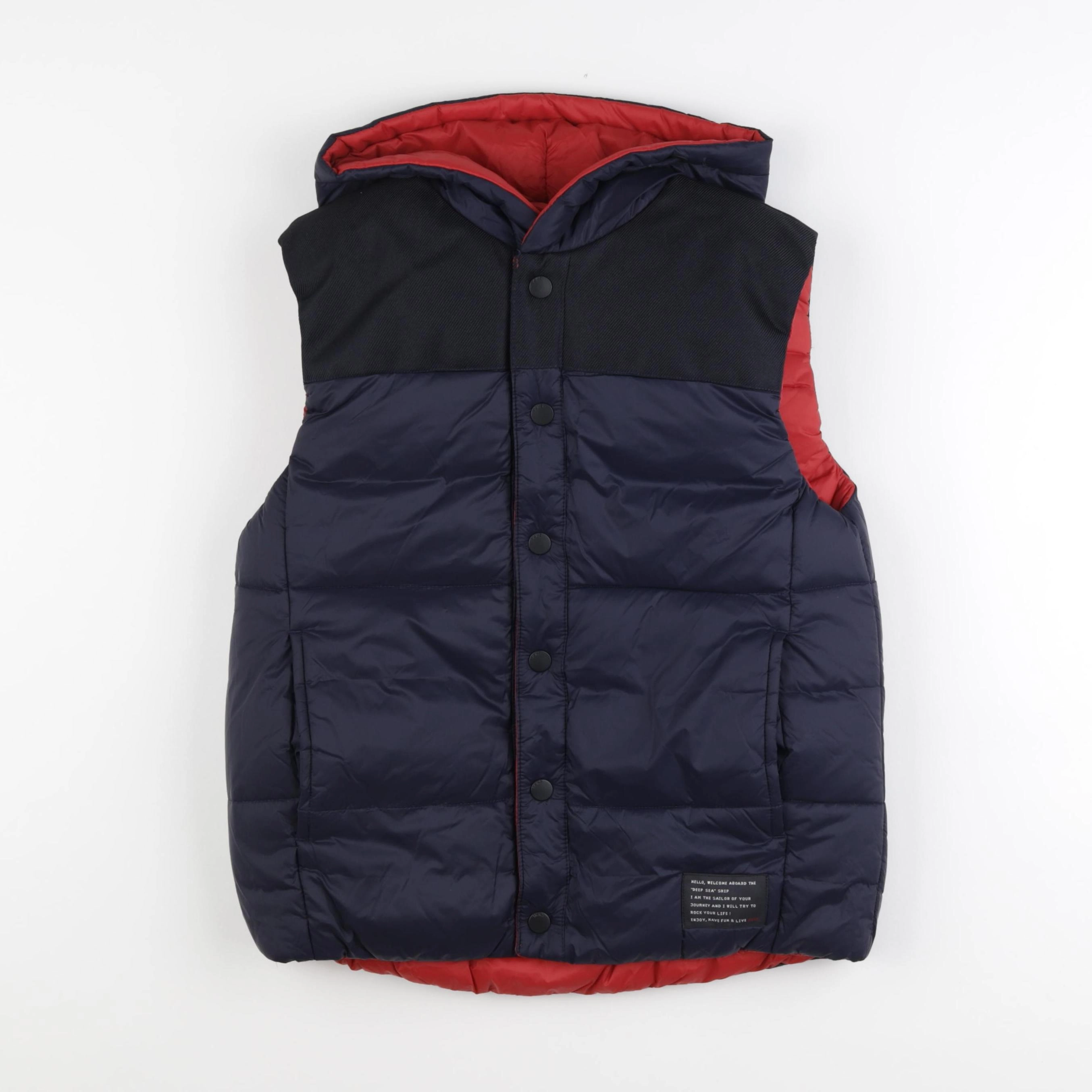 IKKS - doudoune réversible bleu, rouge - 12 ans