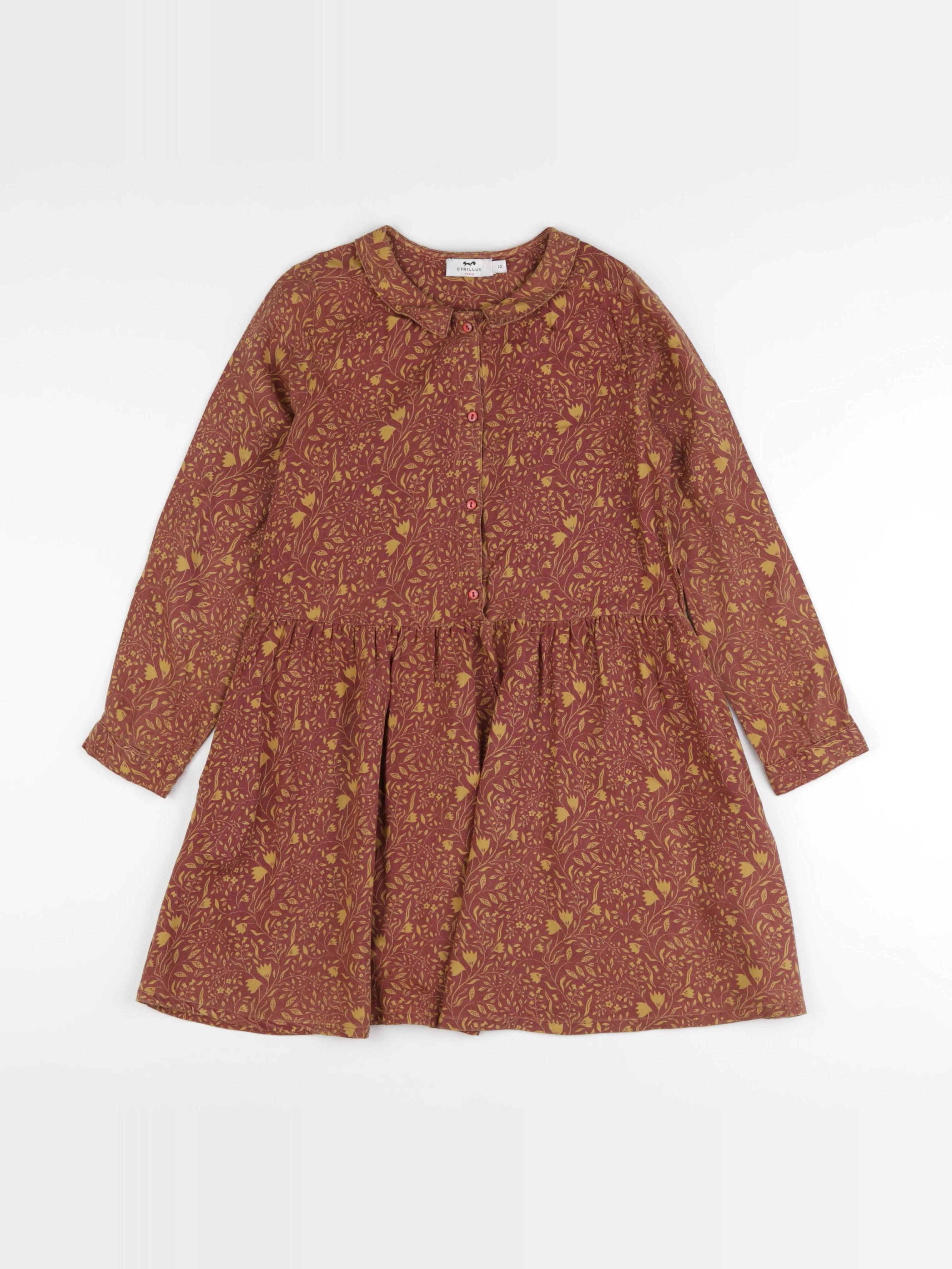 Cyrillus - robe marron - 10 ans