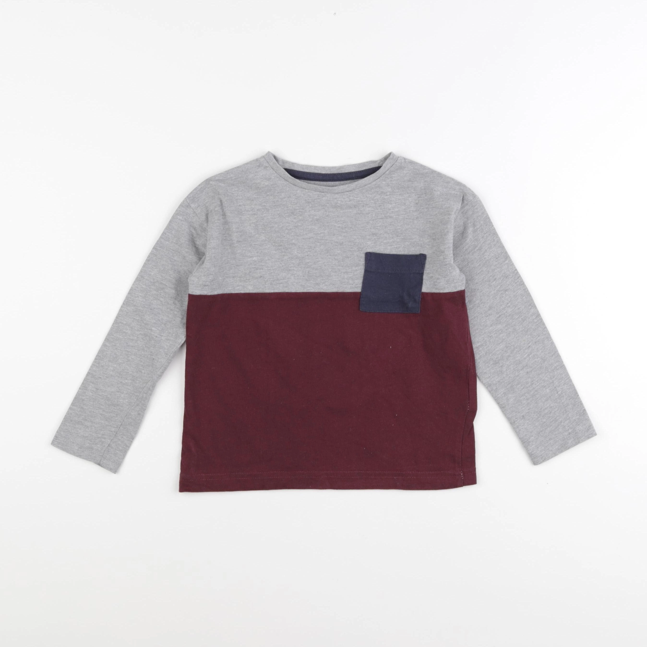 Vertbaudet - tee-shirt gris, rouge - 4 ans