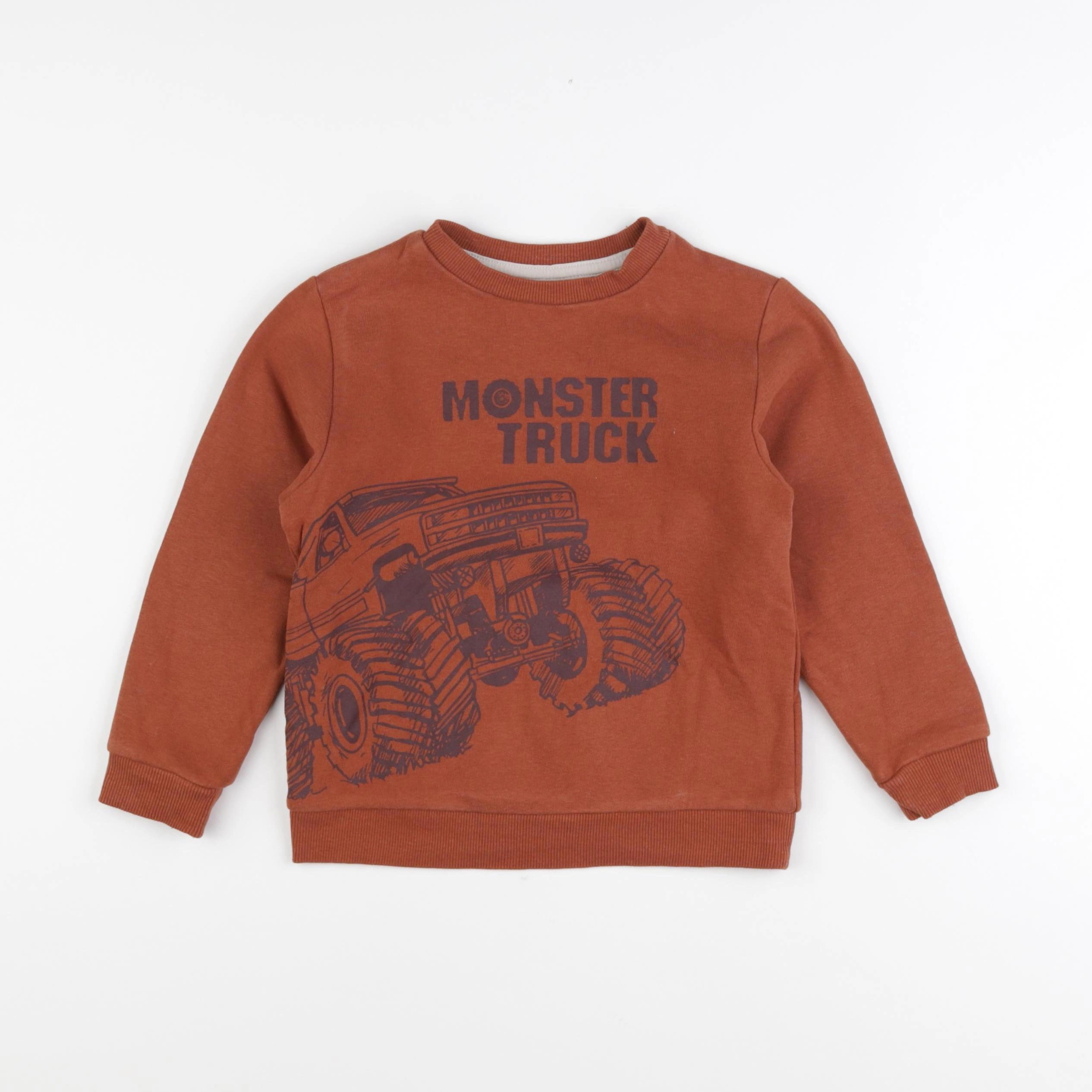Vertbaudet - sweat marron - 5 ans