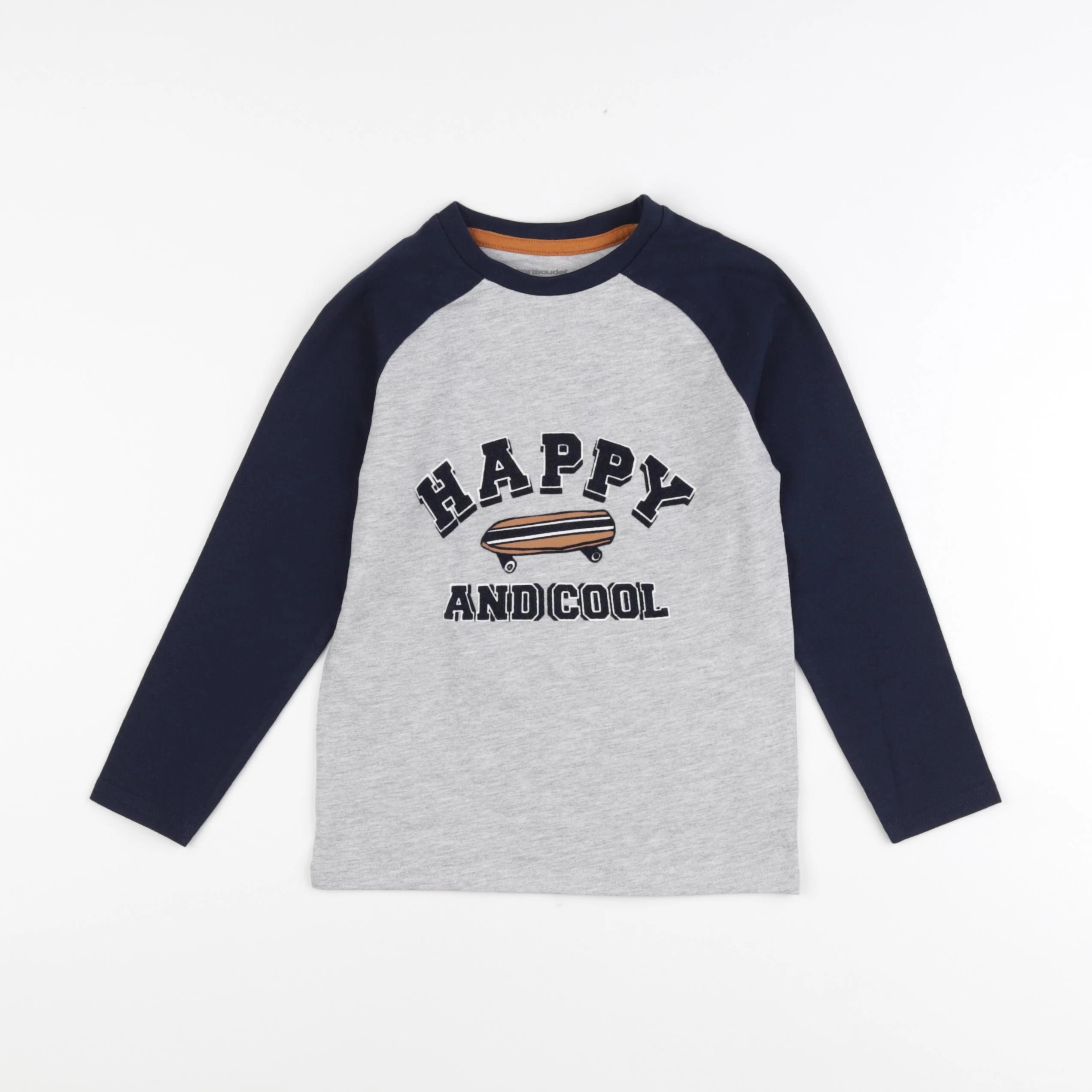 Vertbaudet - tee-shirt bleu, gris - 5 ans