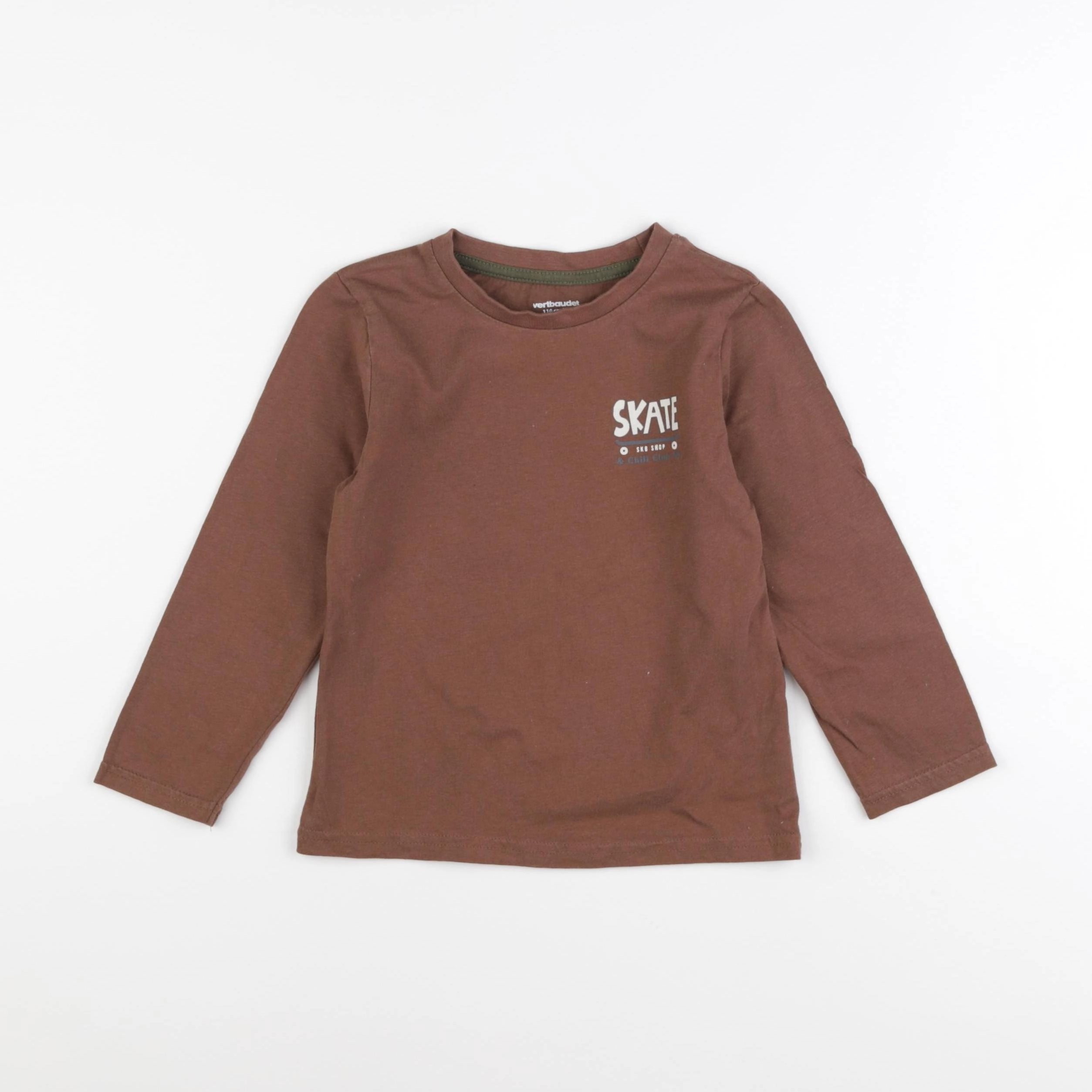Vertbaudet - tee-shirt marron - 5 ans