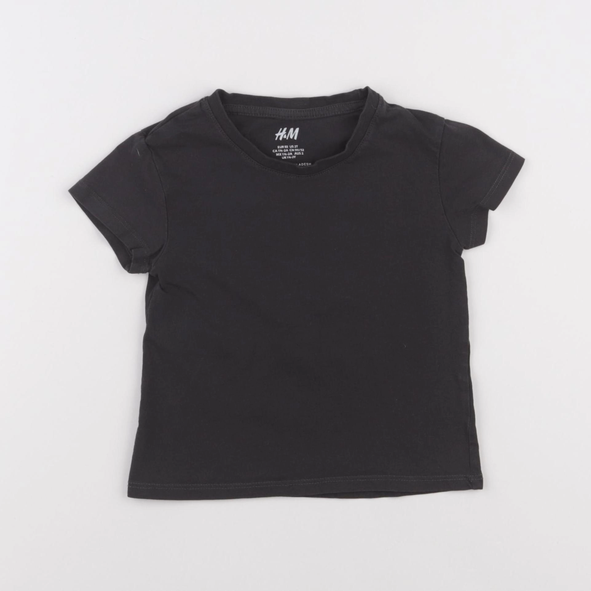 H&M - tee-shirt noir - 18/24 mois