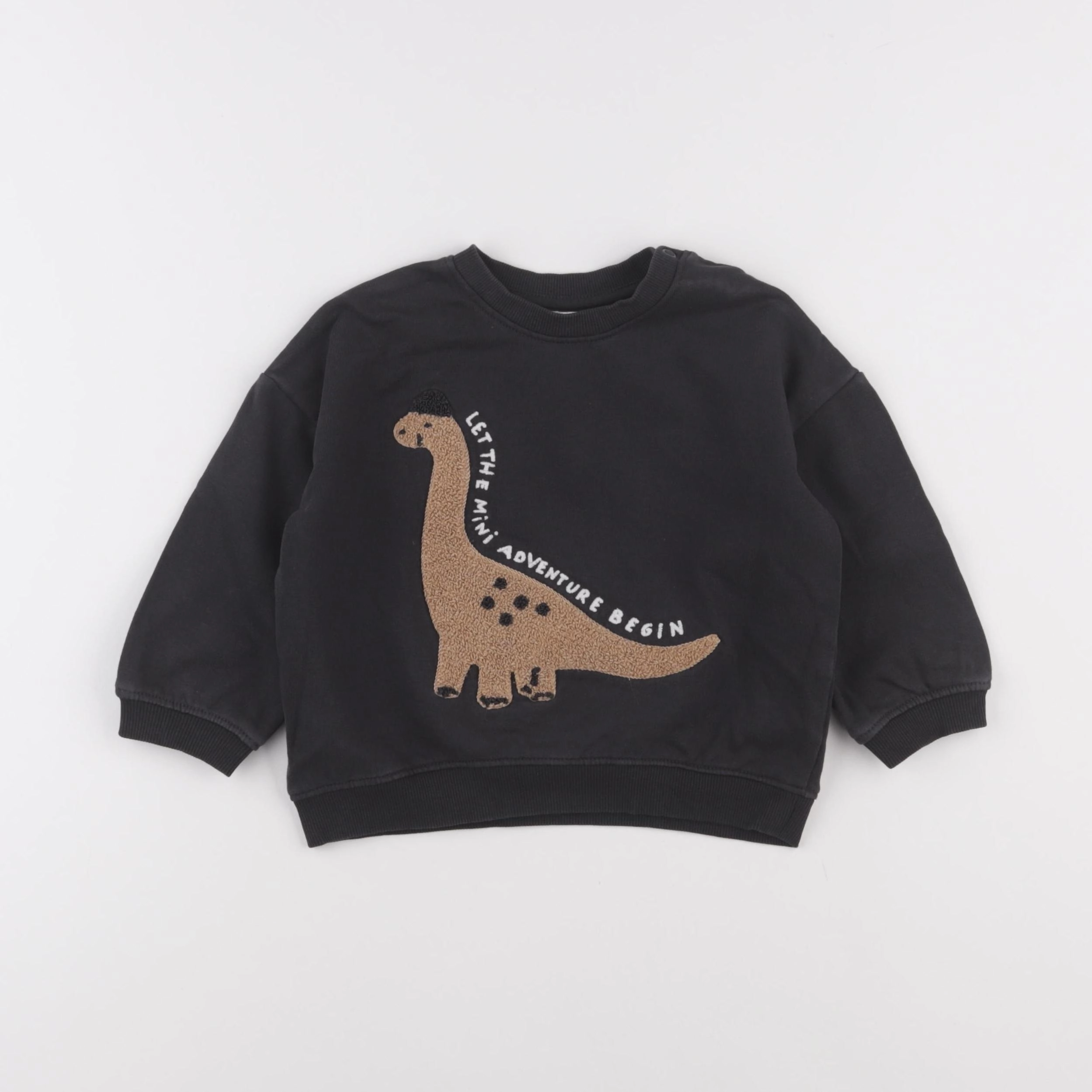 H&M - sweat noir - 18/24 mois