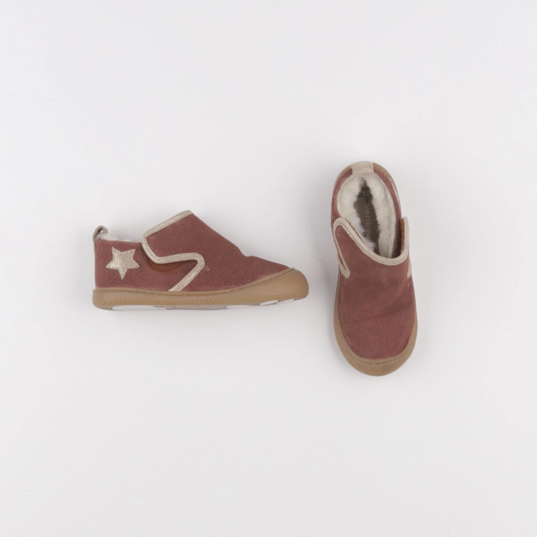 Vertbaudet - chaussons rose - pointure 24