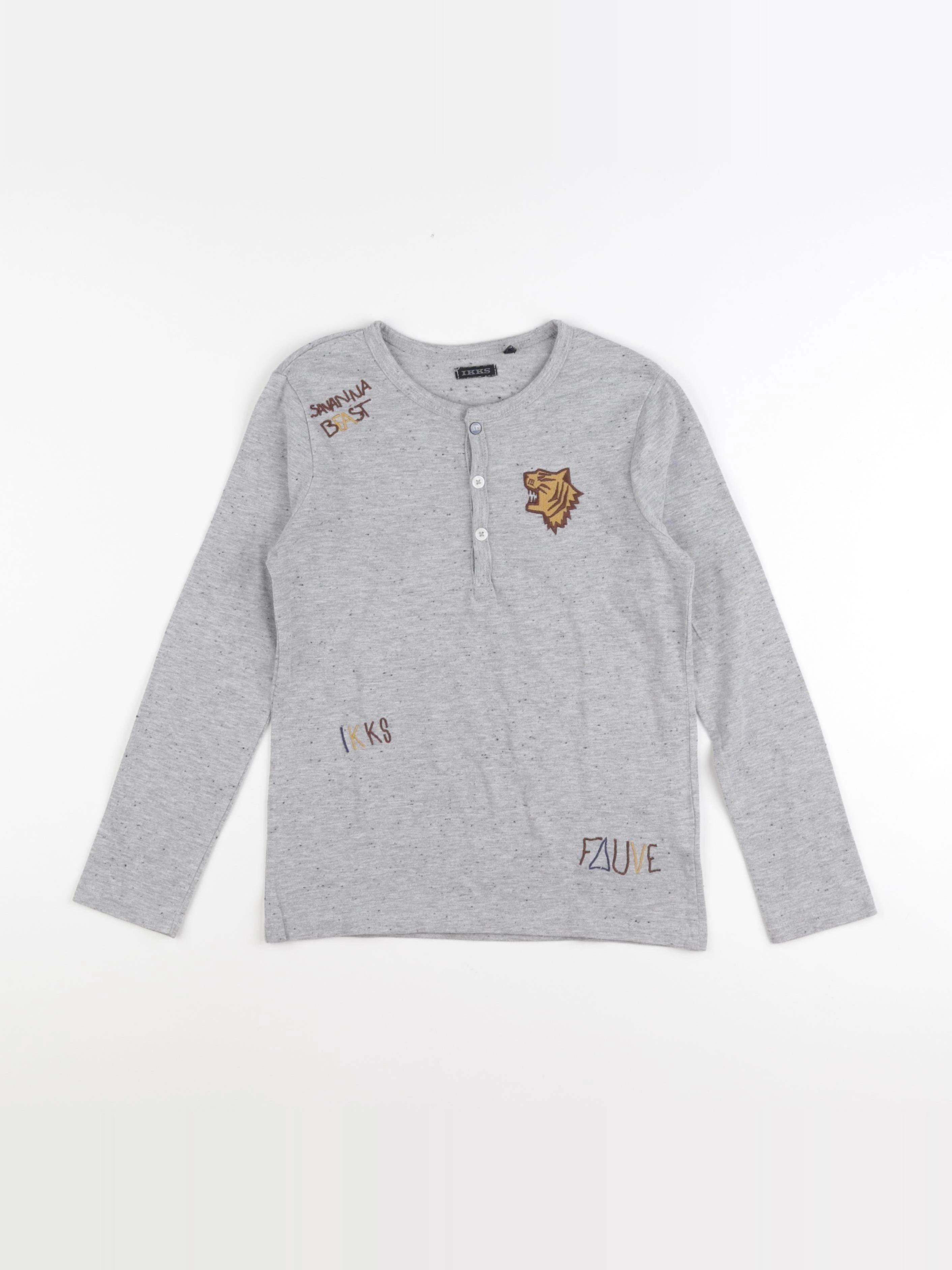 IKKS - tee-shirt gris - 8 ans