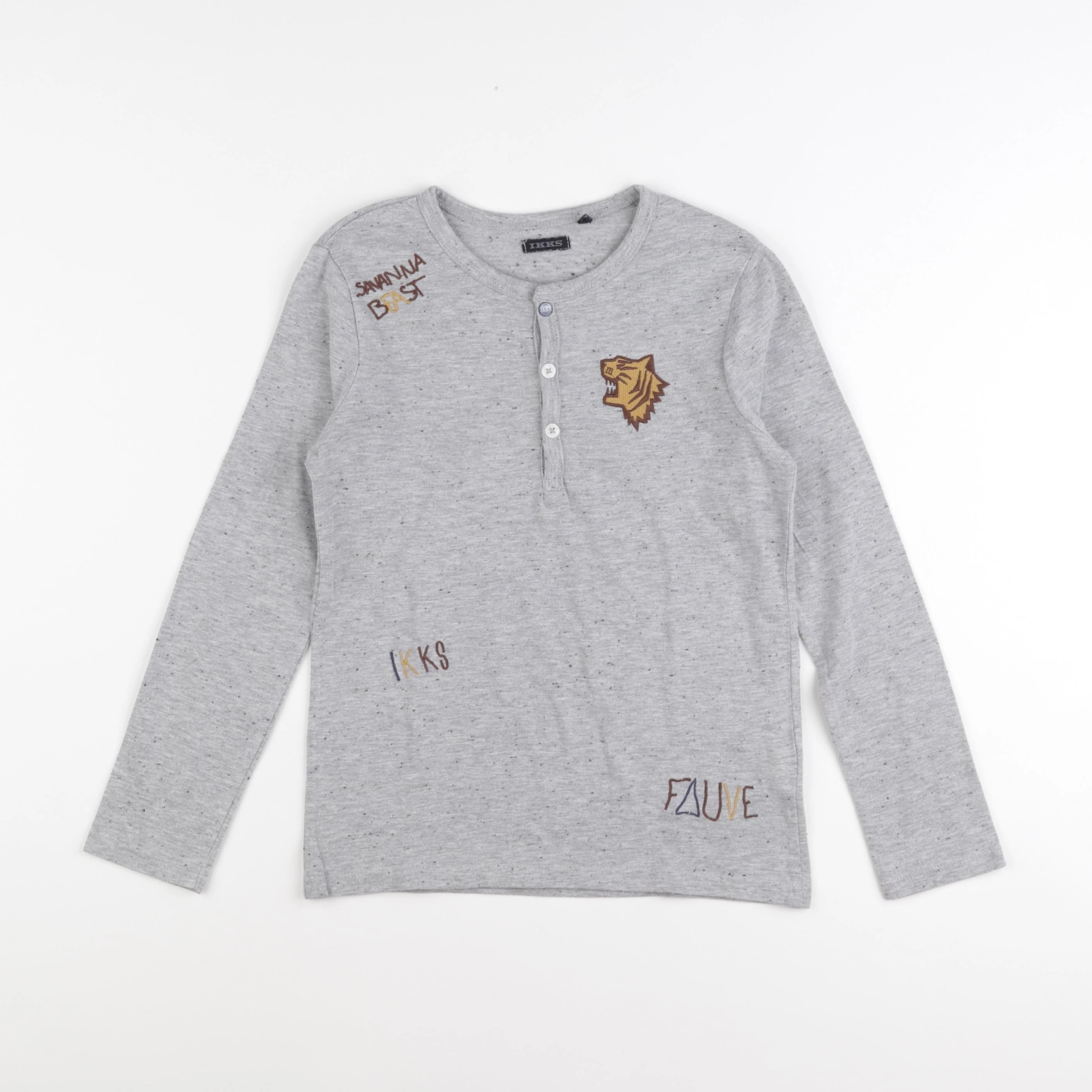 IKKS - tee-shirt gris - 8 ans