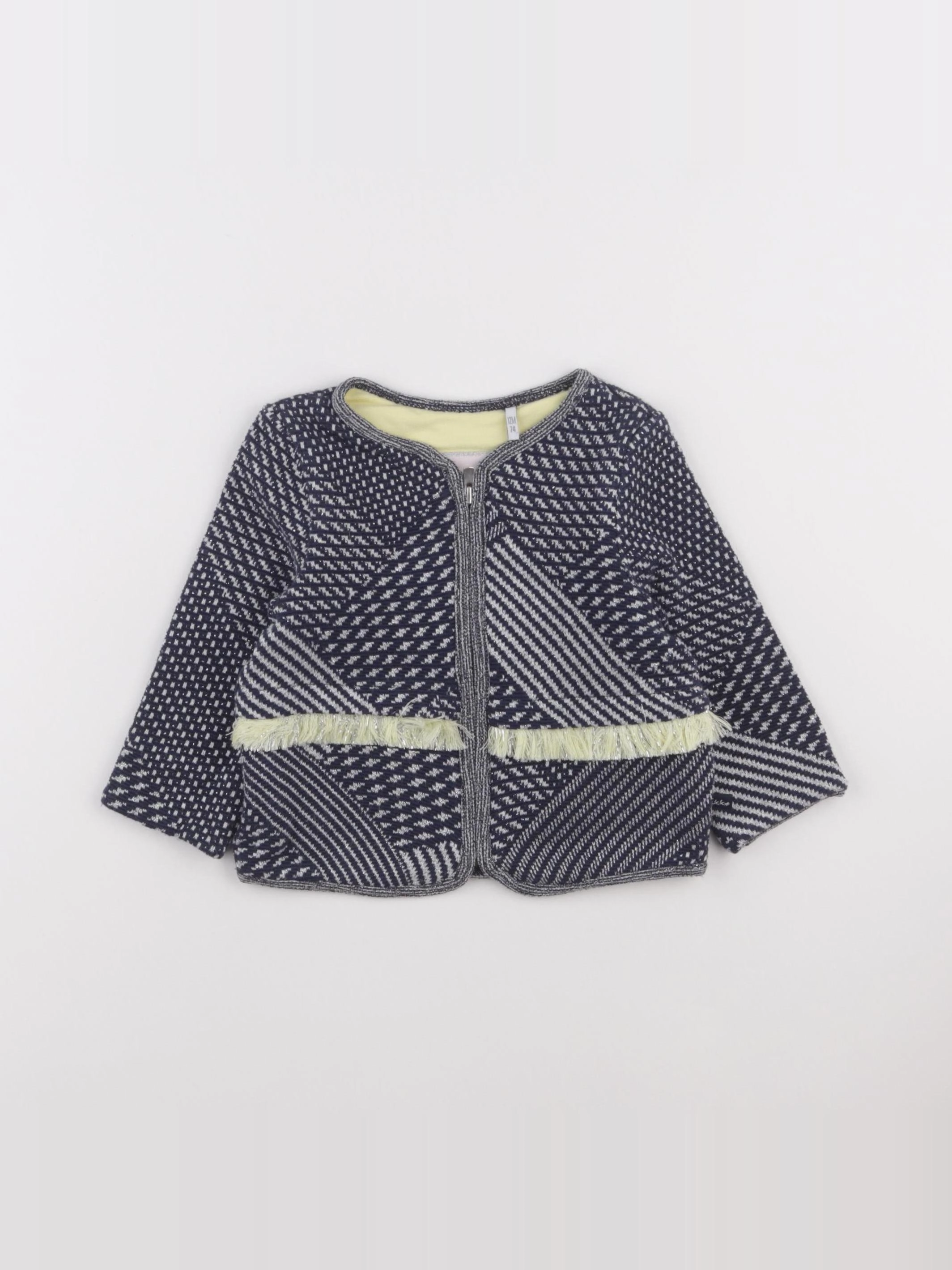 IKKS - veste bleu, argent - 12 mois