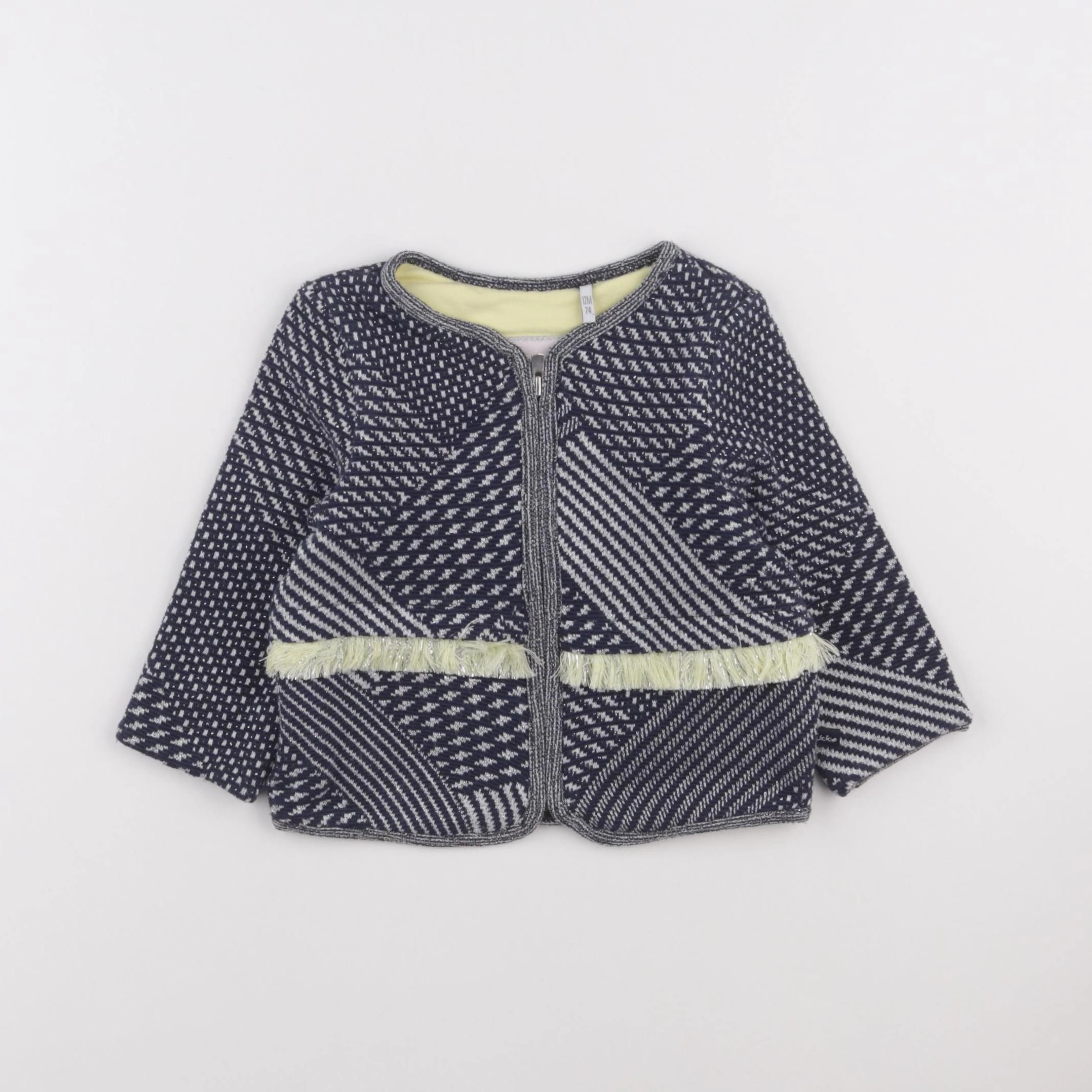 IKKS - veste bleu, argent - 12 mois