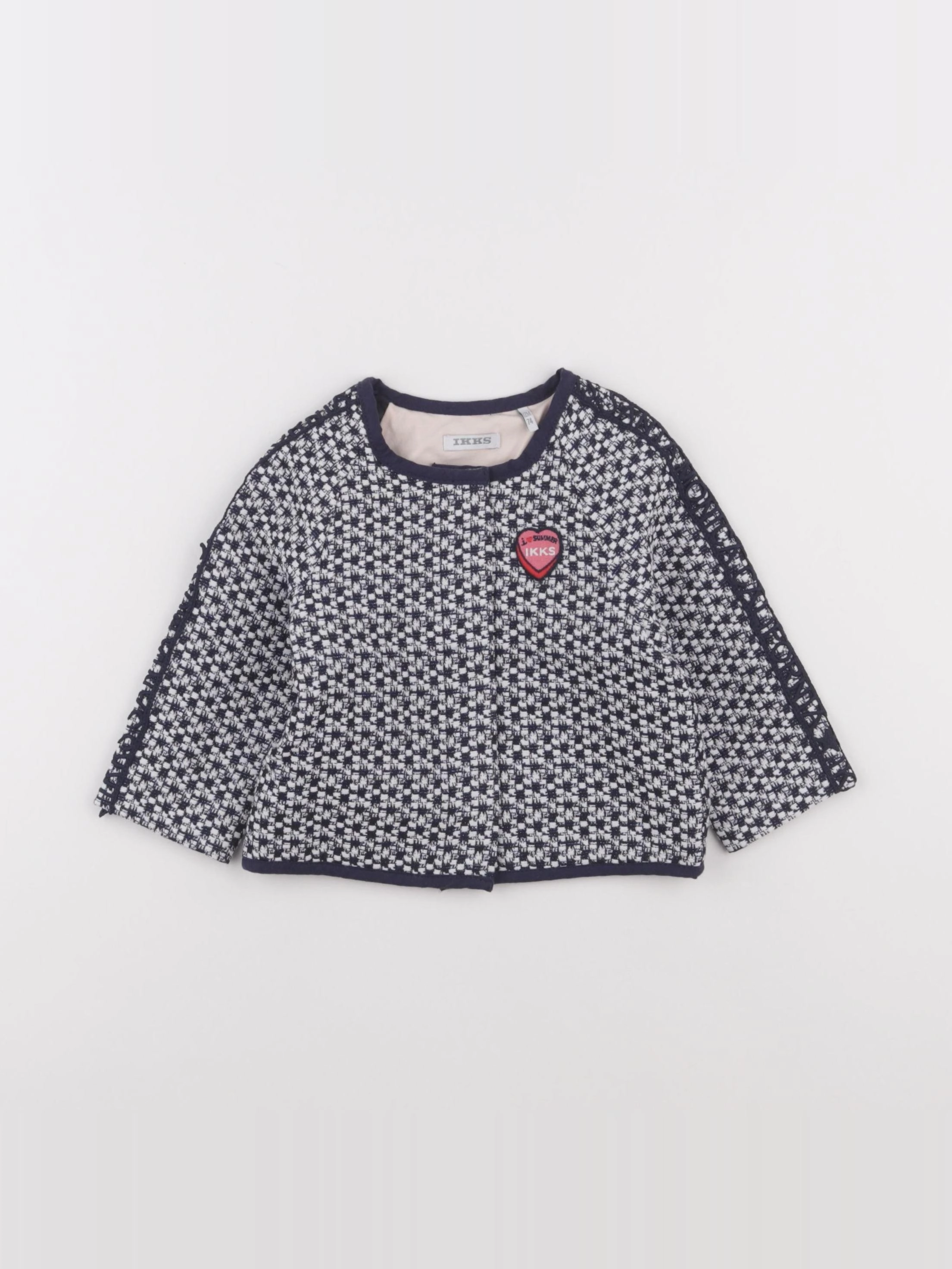 IKKS - veste bleu, argent - 12 mois