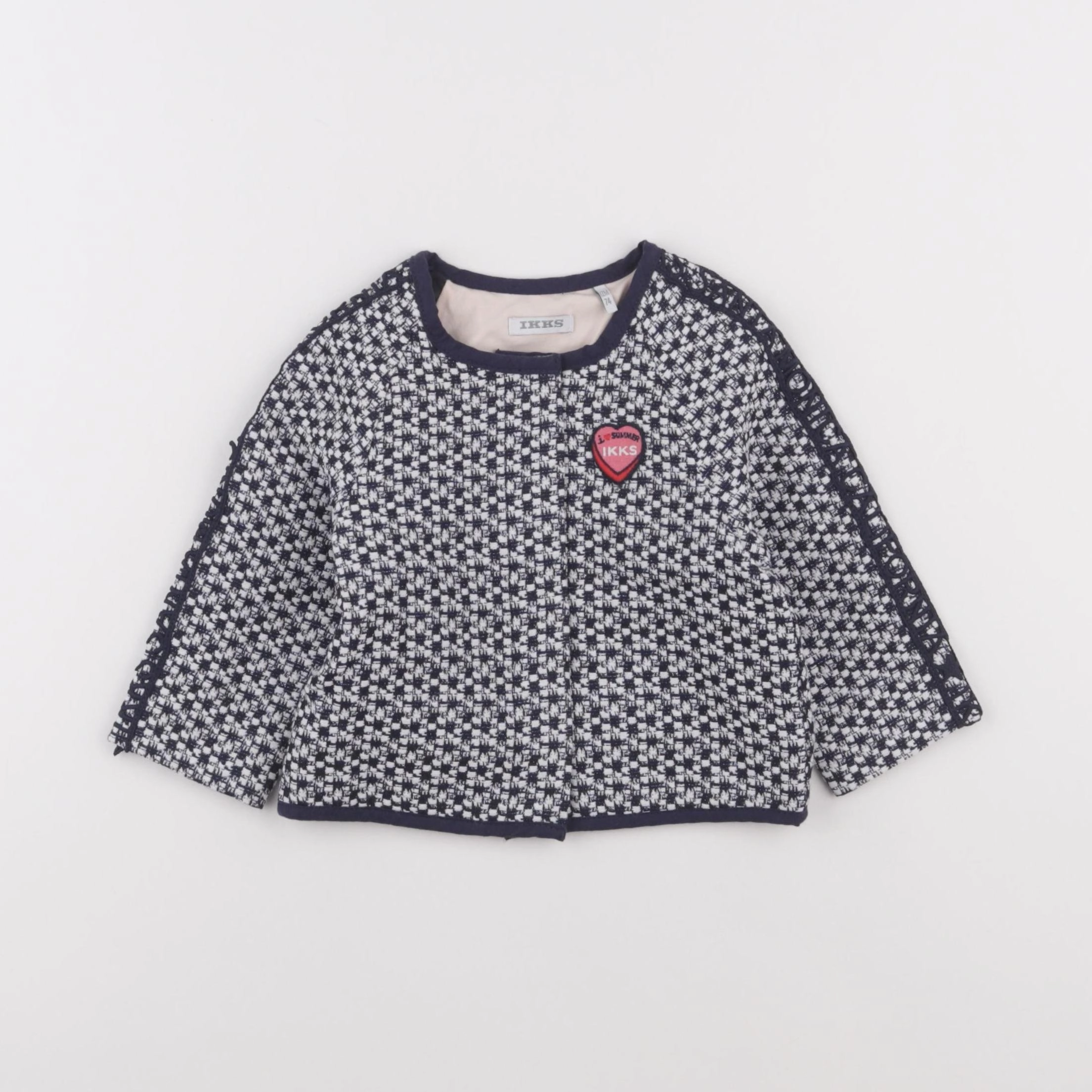 IKKS - veste bleu, argent - 12 mois