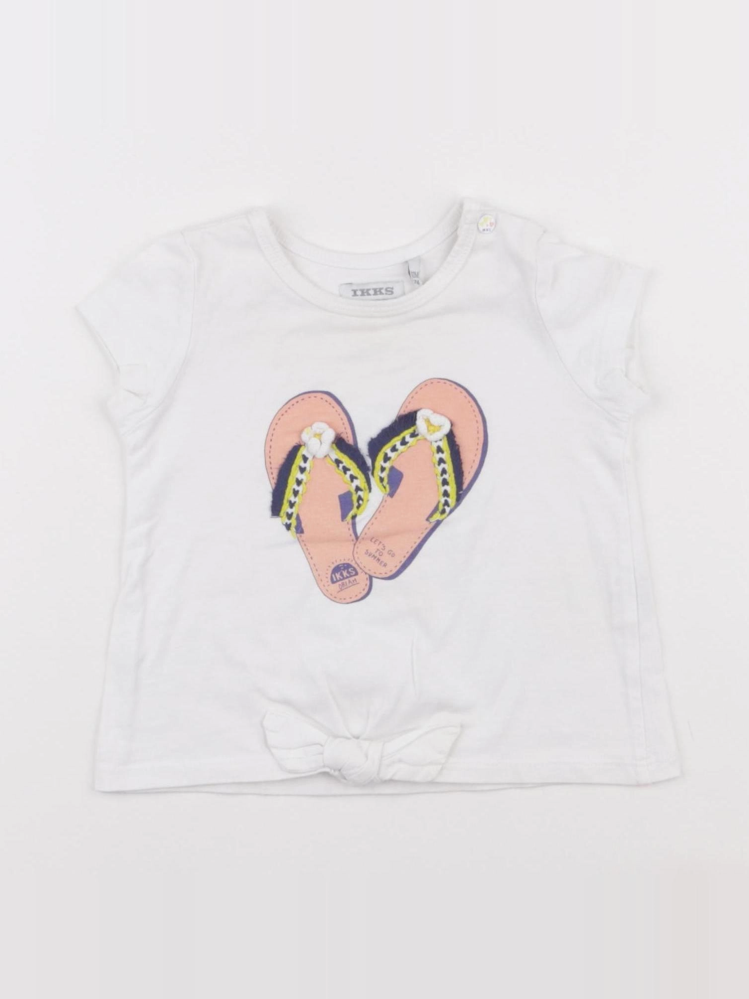 IKKS - tee-shirt blanc - 12 mois