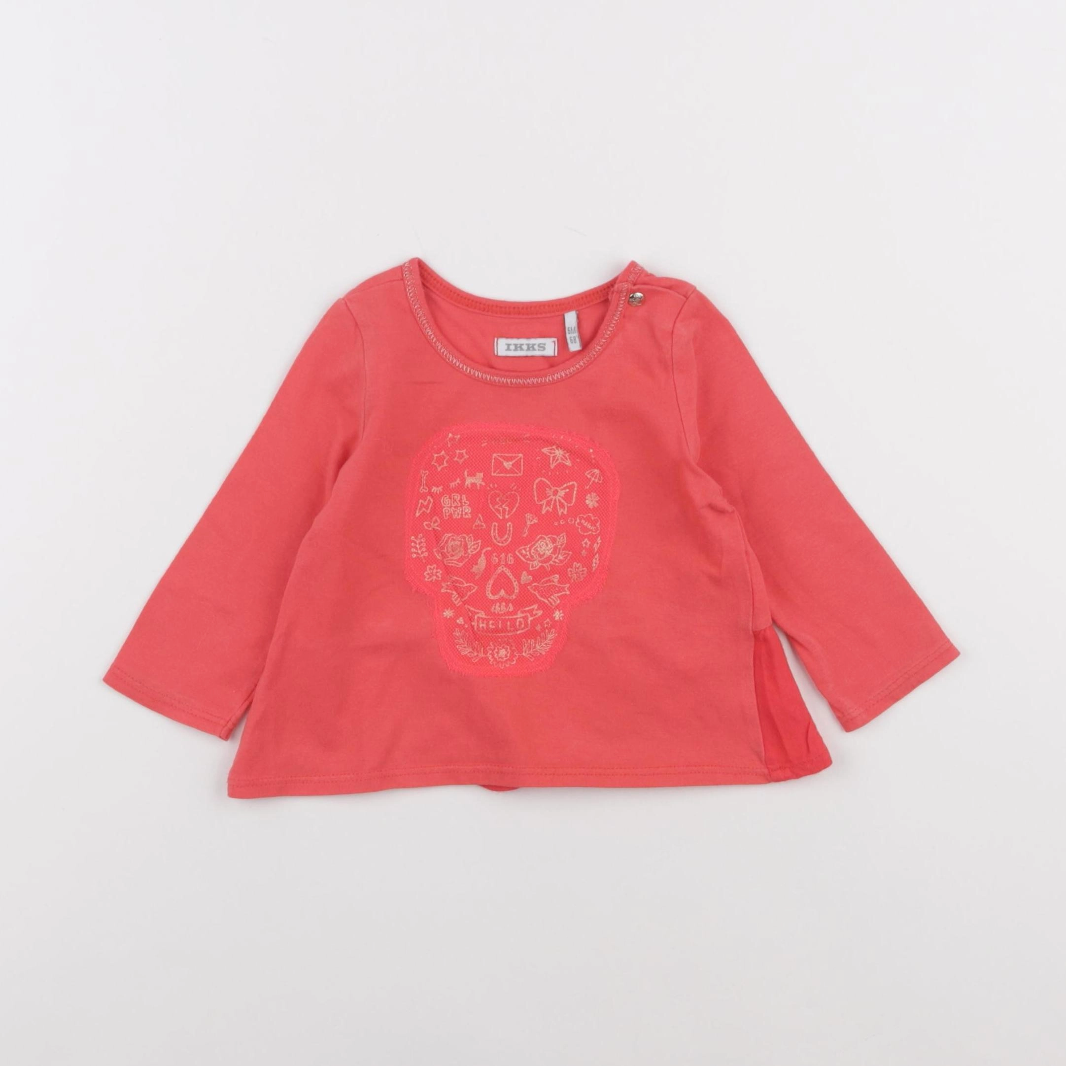IKKS - tee-shirt rose - 6 mois